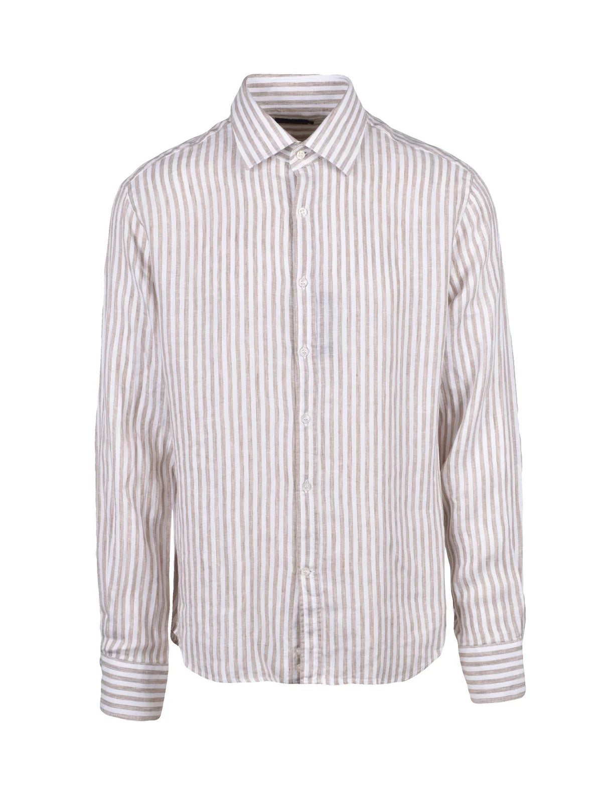 White Beige Linen Shirt