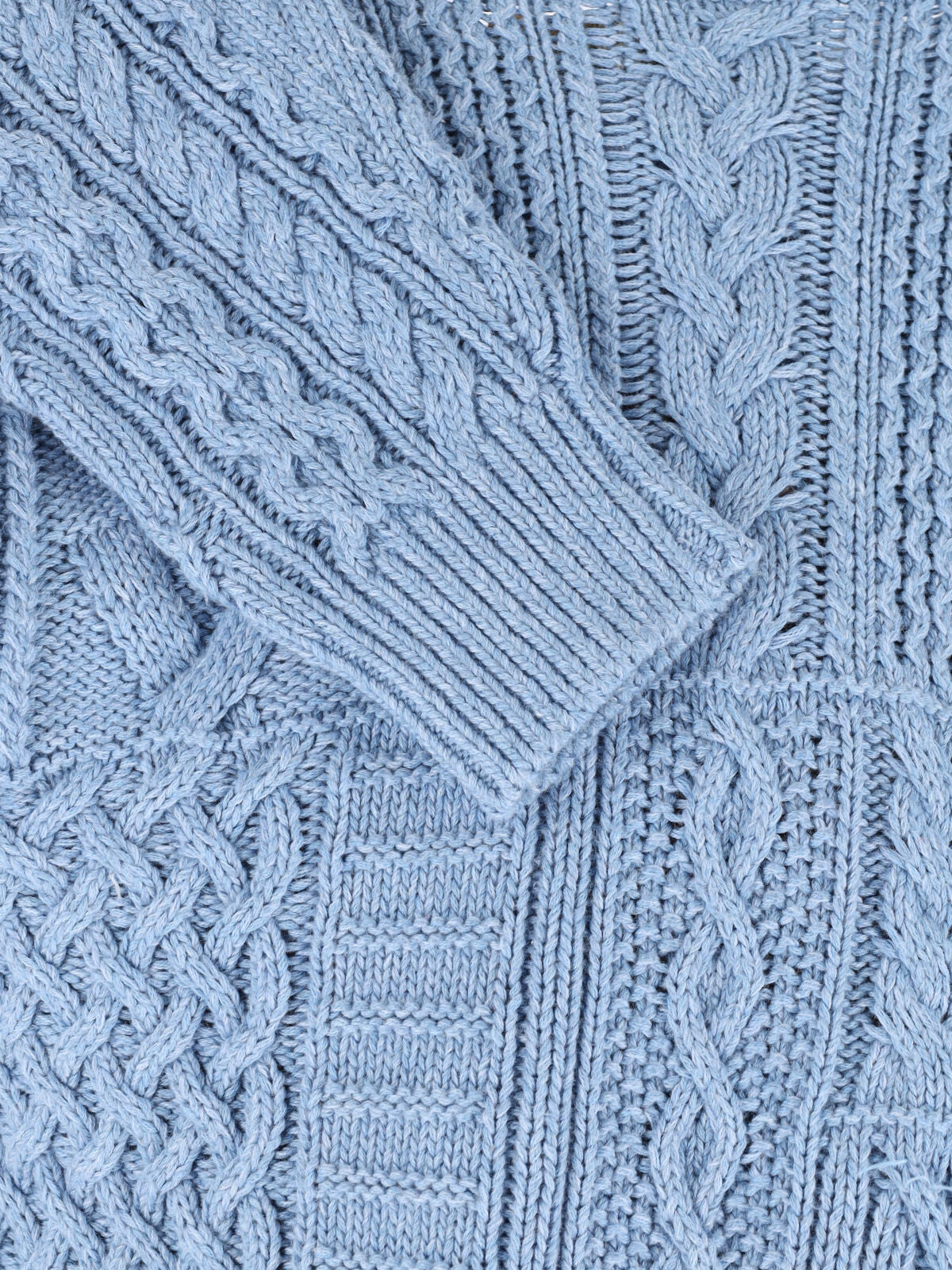 Blue American Flag Cable Knit Sweater