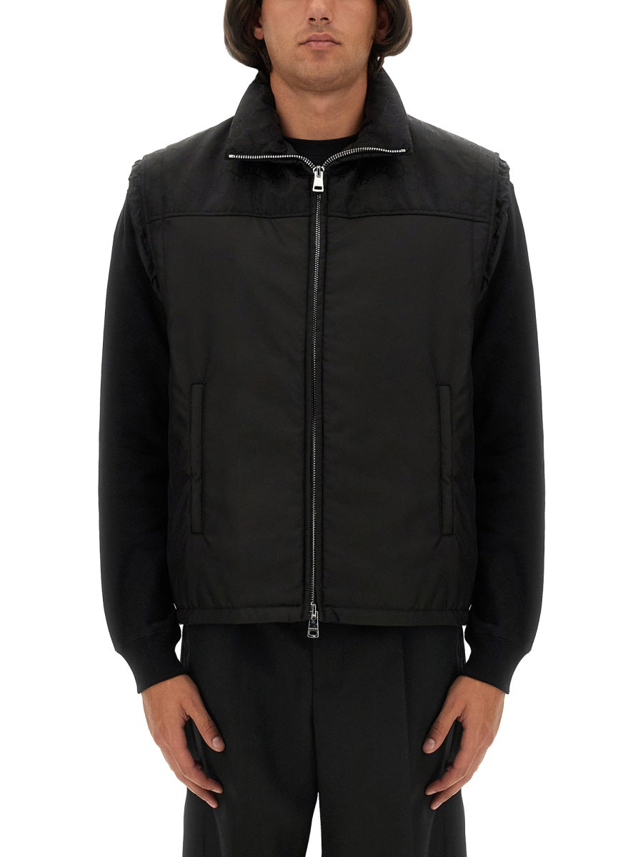 Nylon Vest with Integrated GG Motif