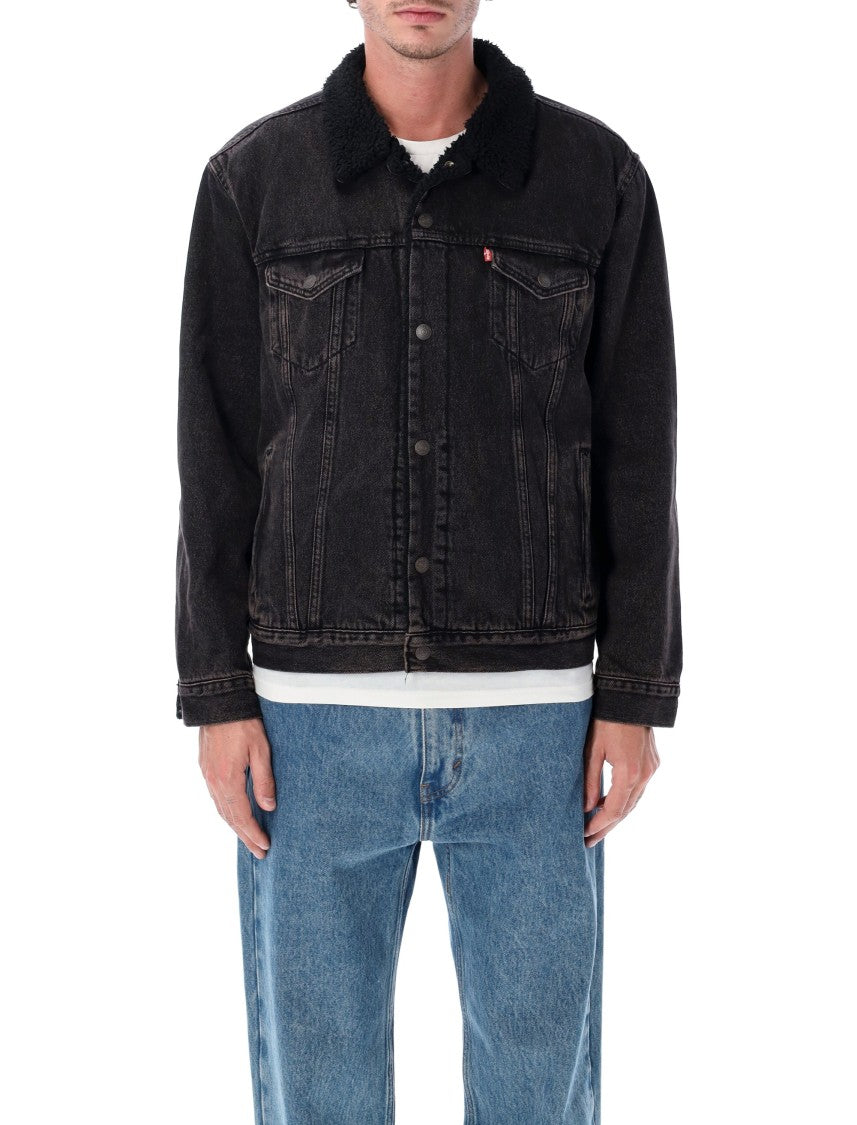Denim Type Iii Sherpa Trucker Jacket