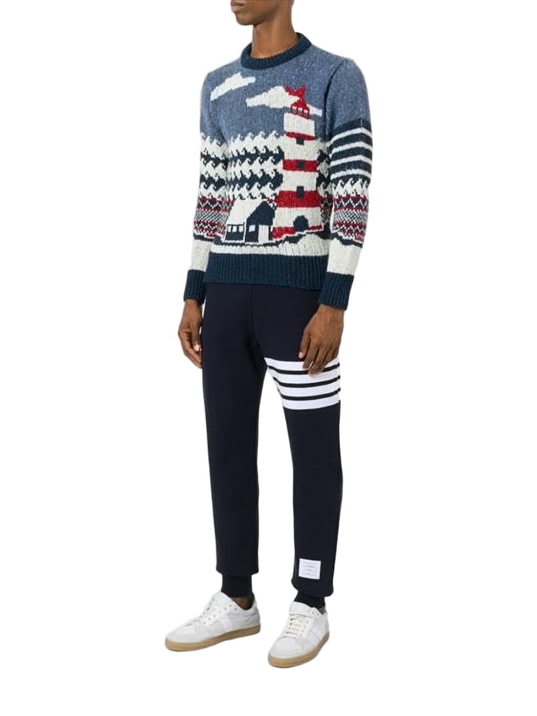 Black Jogger Pants with Distinctive Stripe Detail