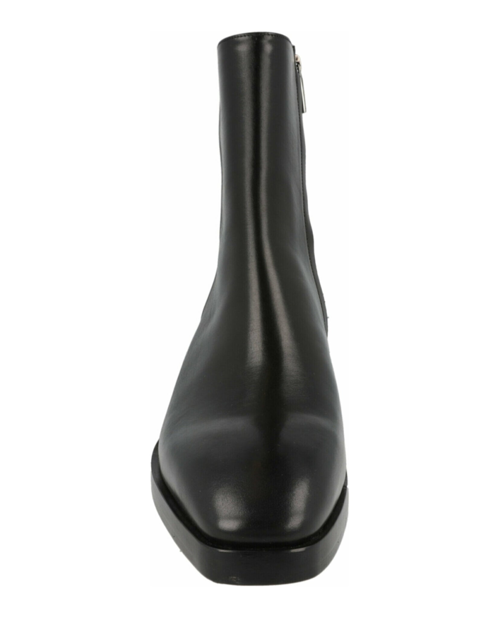 Fuerte Leather Ankle Boots with Silver-tone Zipper