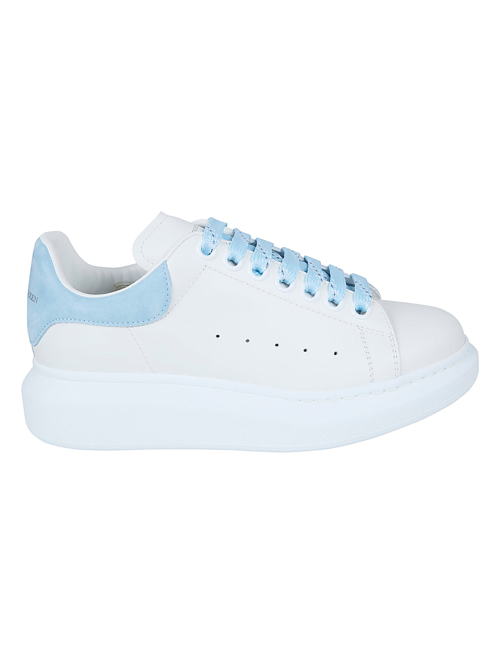 White Leather Oversized Sole Sneakers