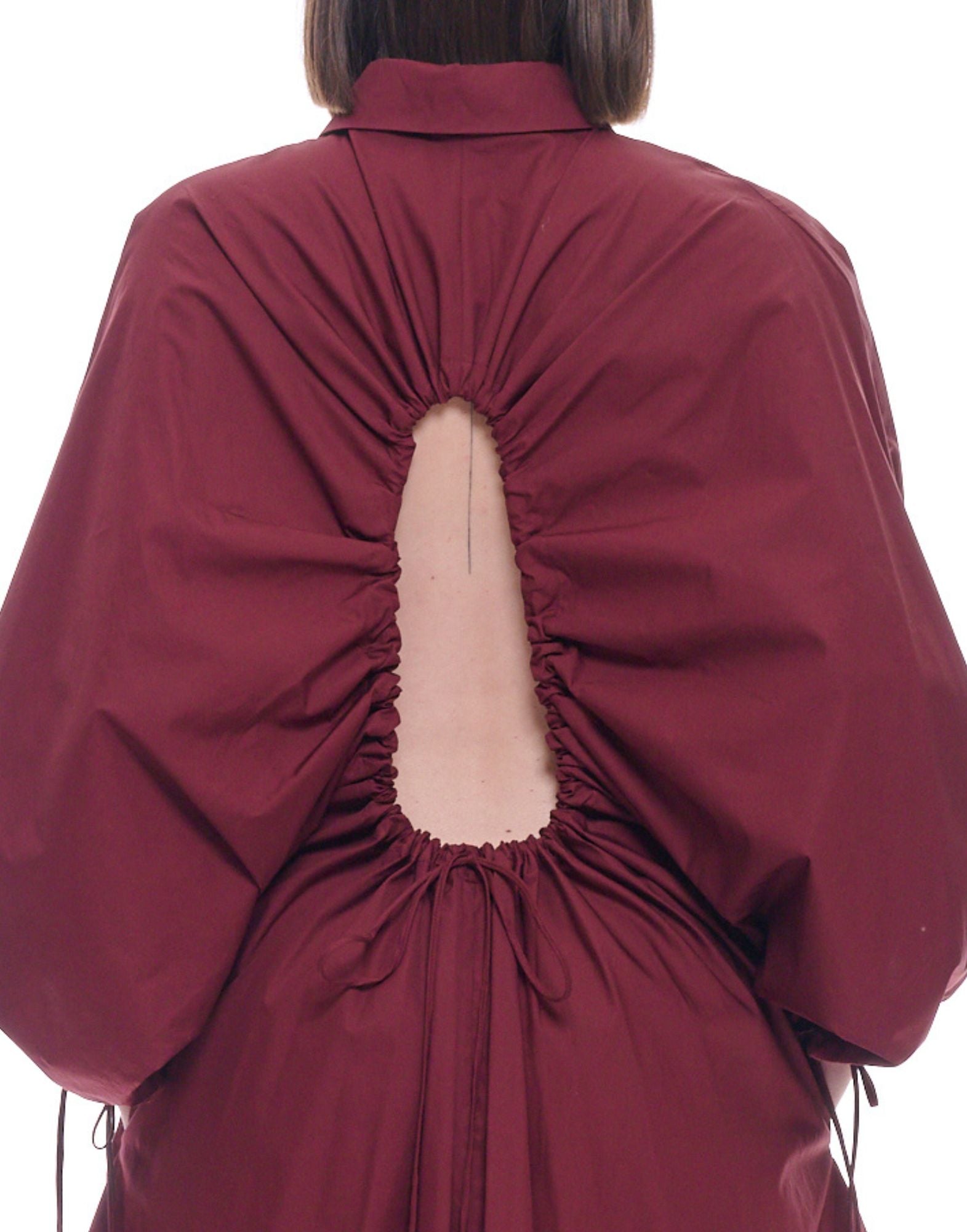 Oversized Cotton Brandy Red Women’s Dress