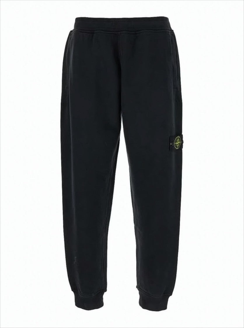 Relaxed Fit Black Cotton Jogger Pants