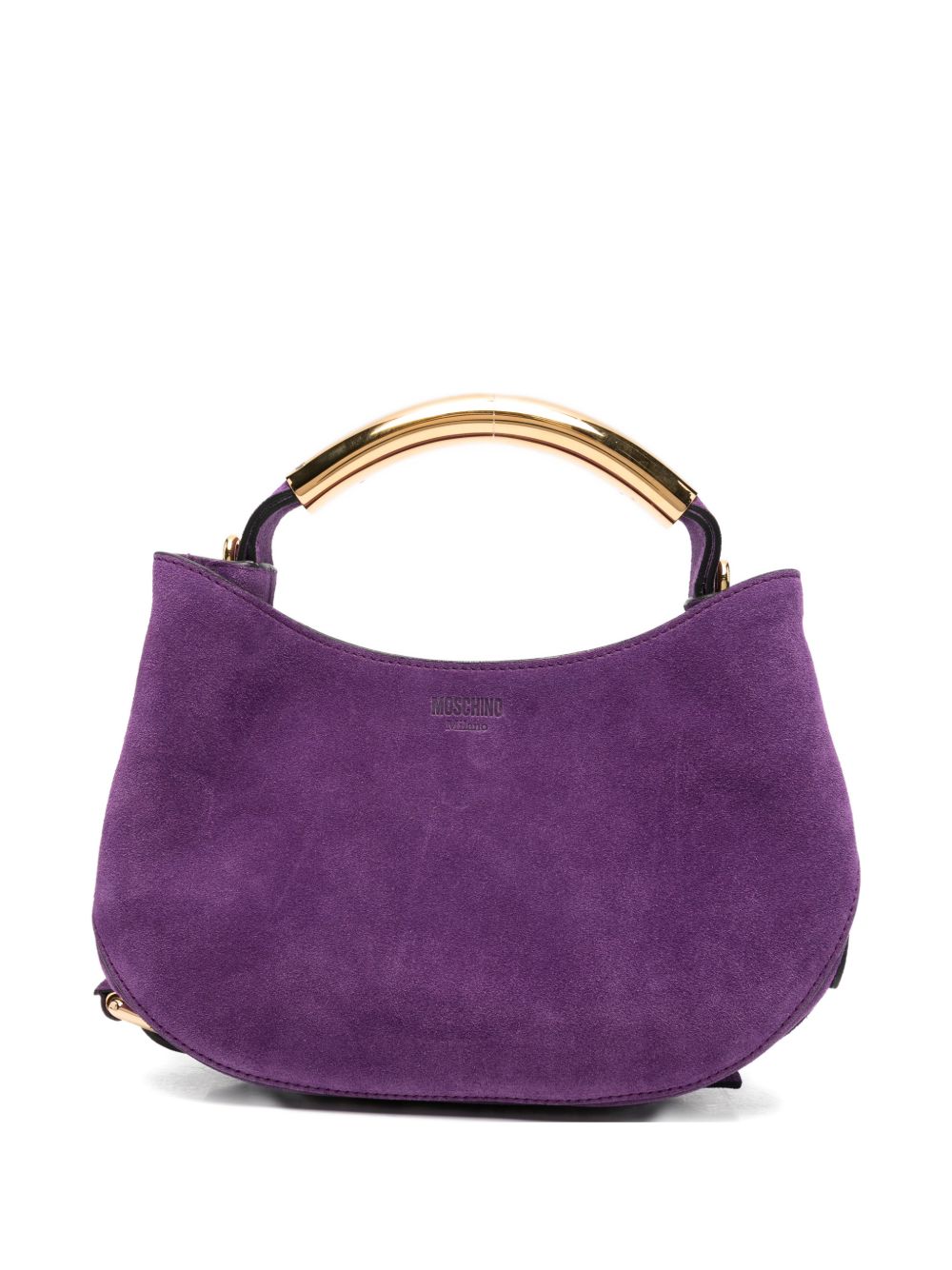 Violet Suede Curved Base Top Bag