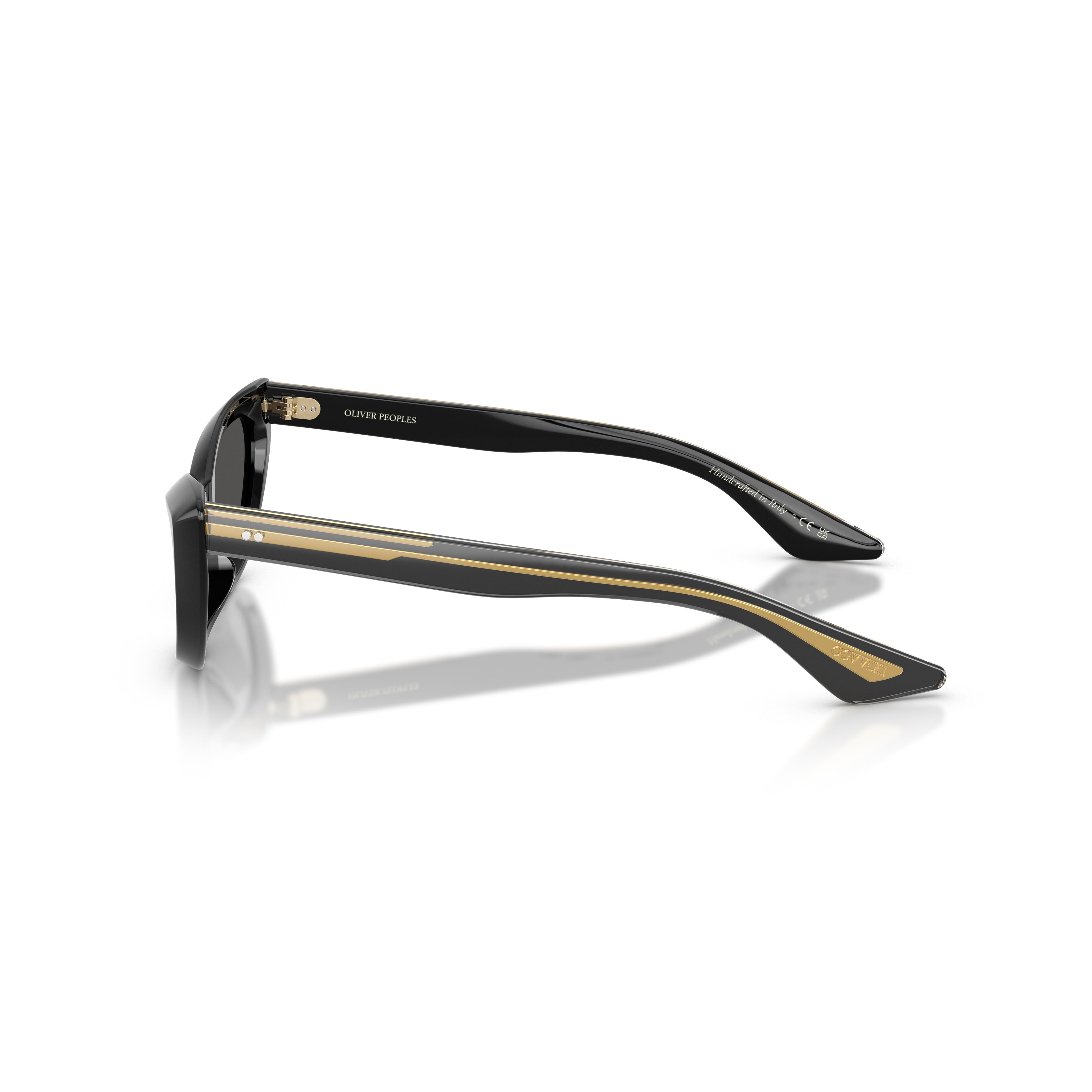 0ov5621su Cat-Eye Sunglasses with Glossy Black Acetate Frame
