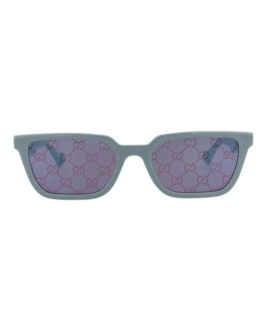Square-Frame Injection Sunglasses