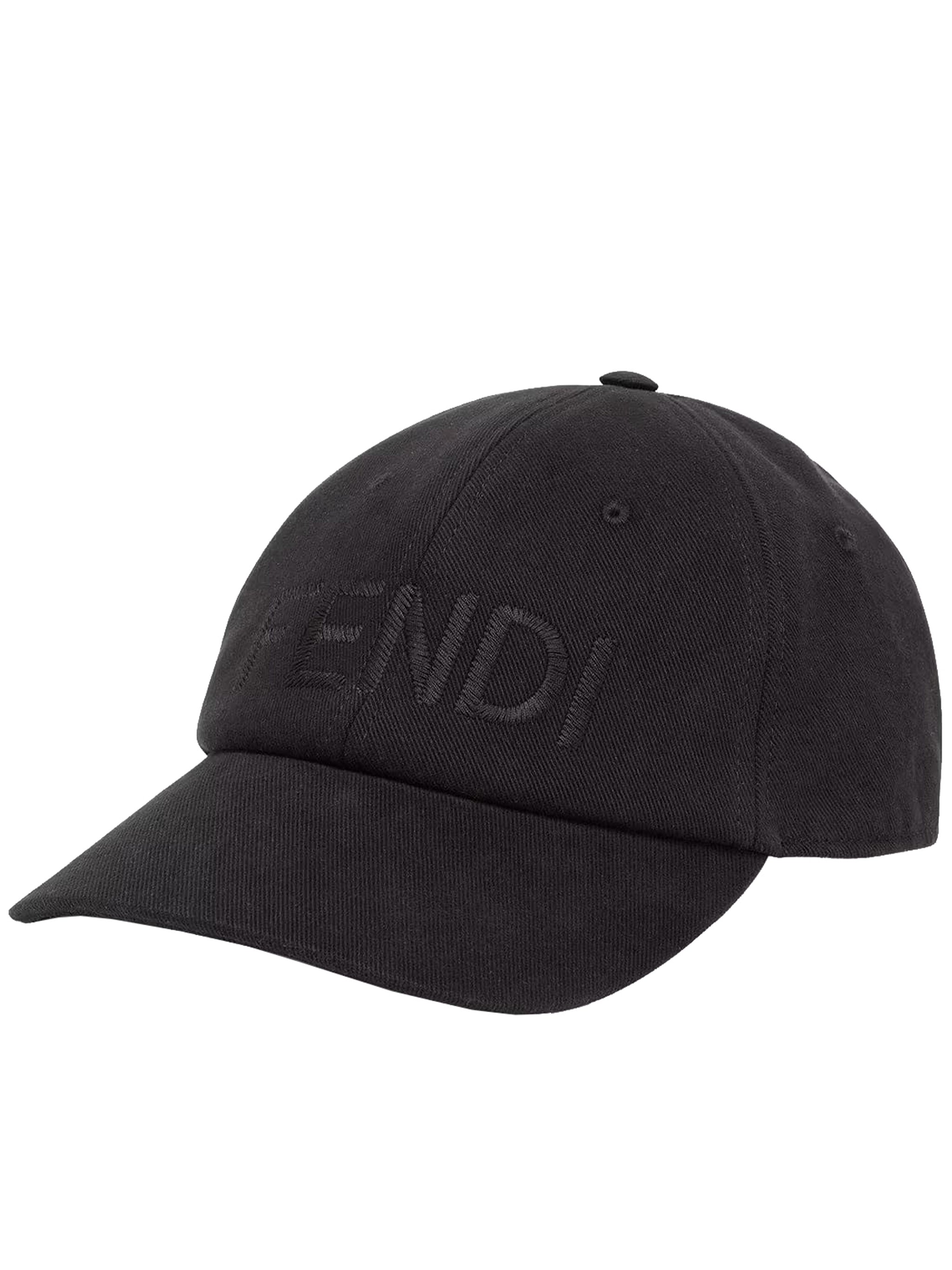 Cotton Canvas Embroidered Fendi Roma Cap