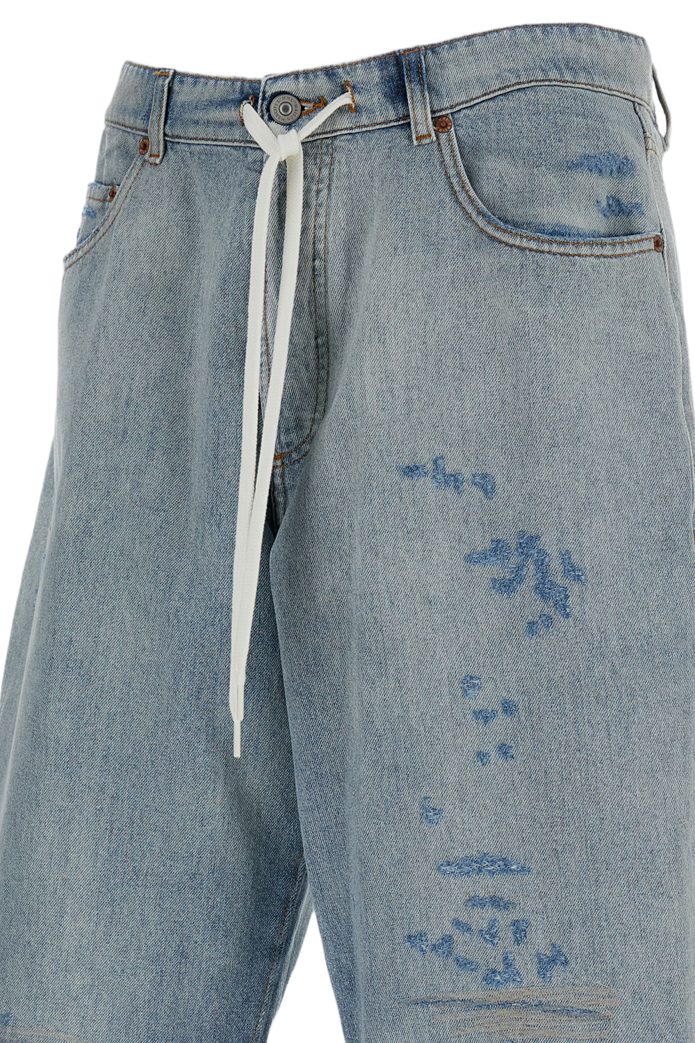 Denim Cut-Off Trousers