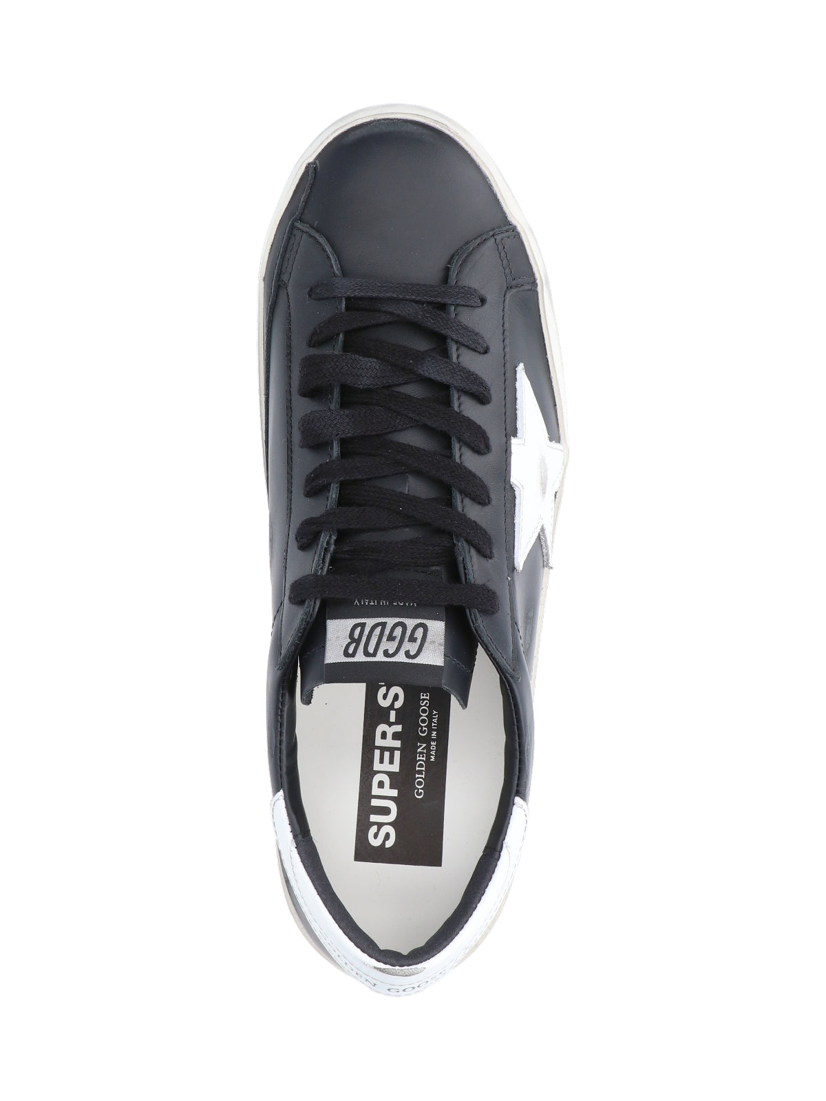 Black Super Star Vintage Leather Sneakers