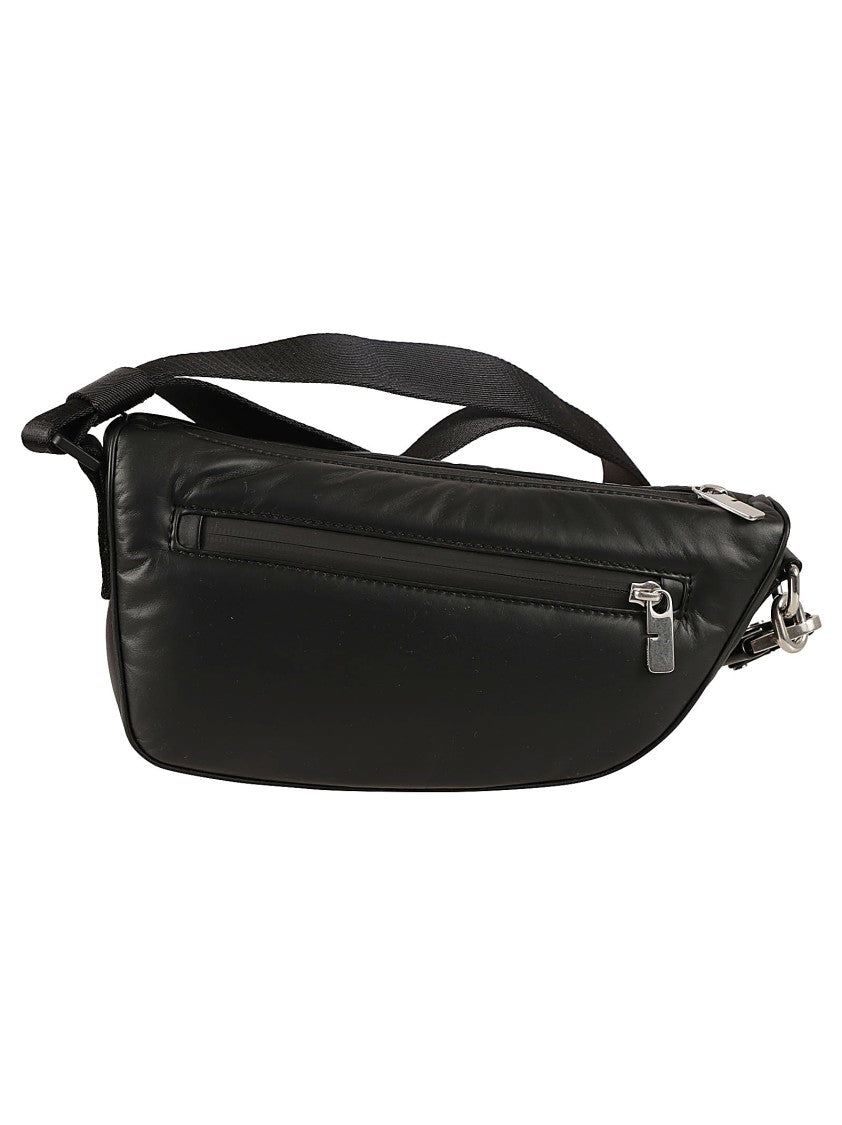 Smooth Leather Shoulder Bag With Design