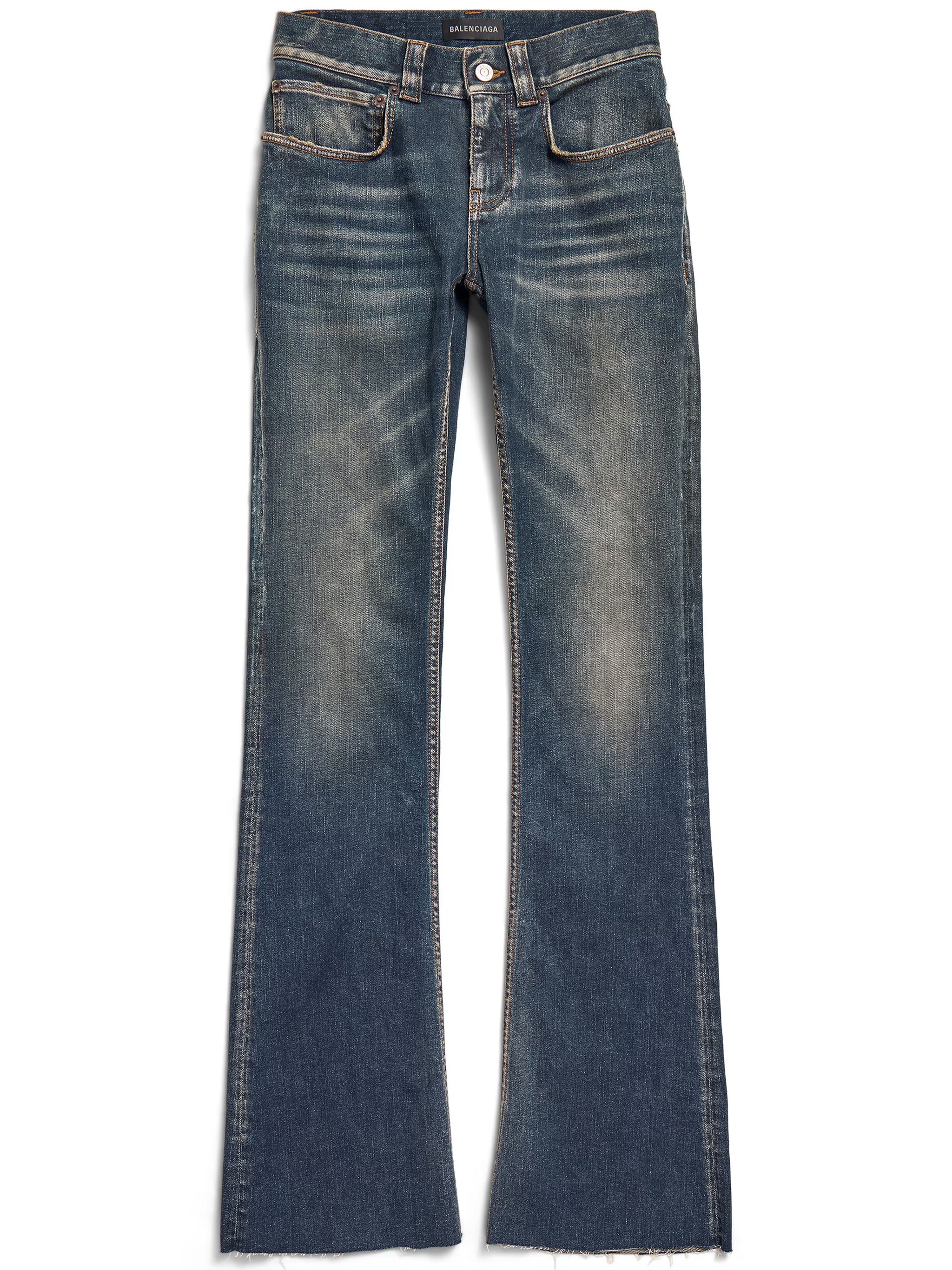 Blue Bootcut Faded Denim Jeans