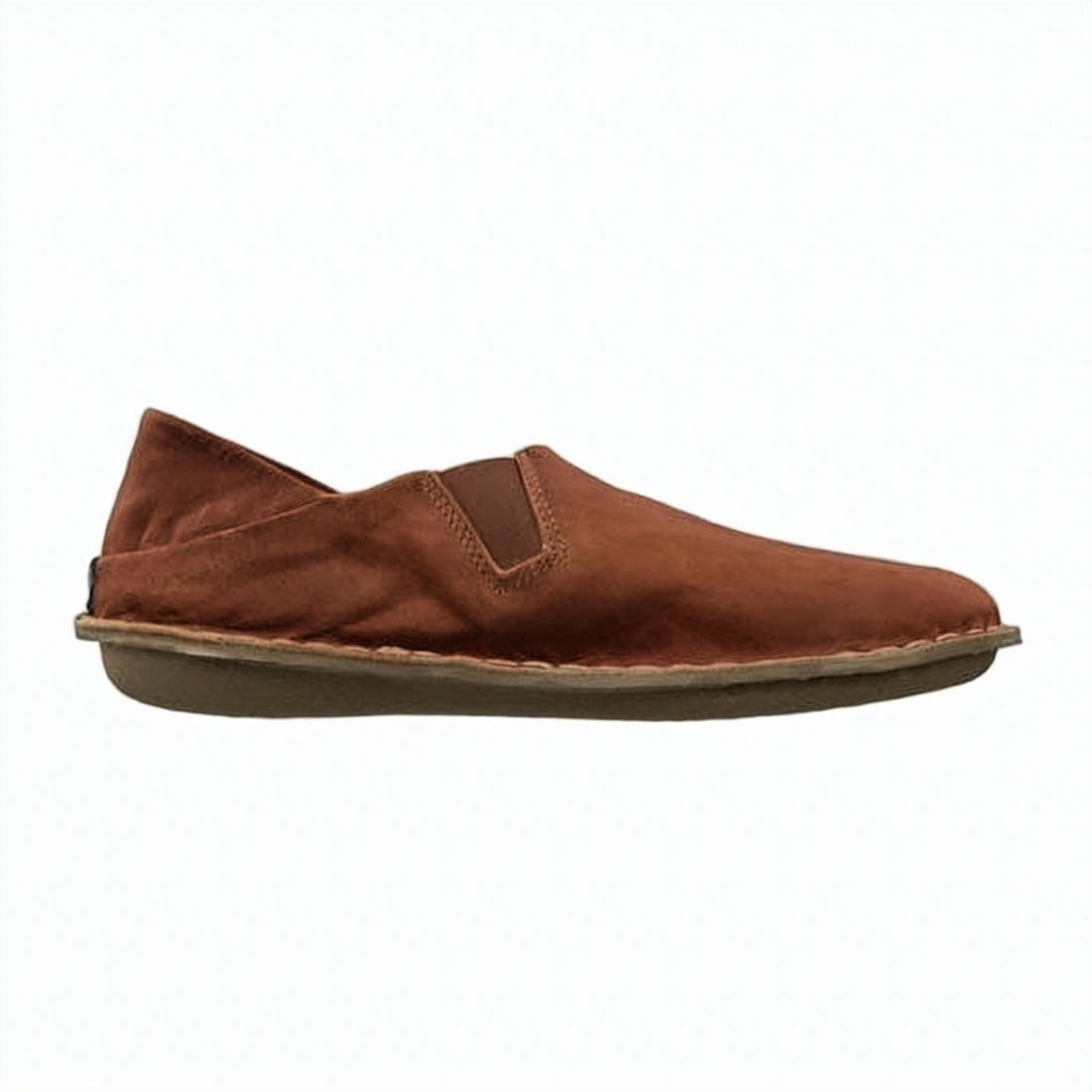 Brown Slip-On Sneakers with Rubber Sole