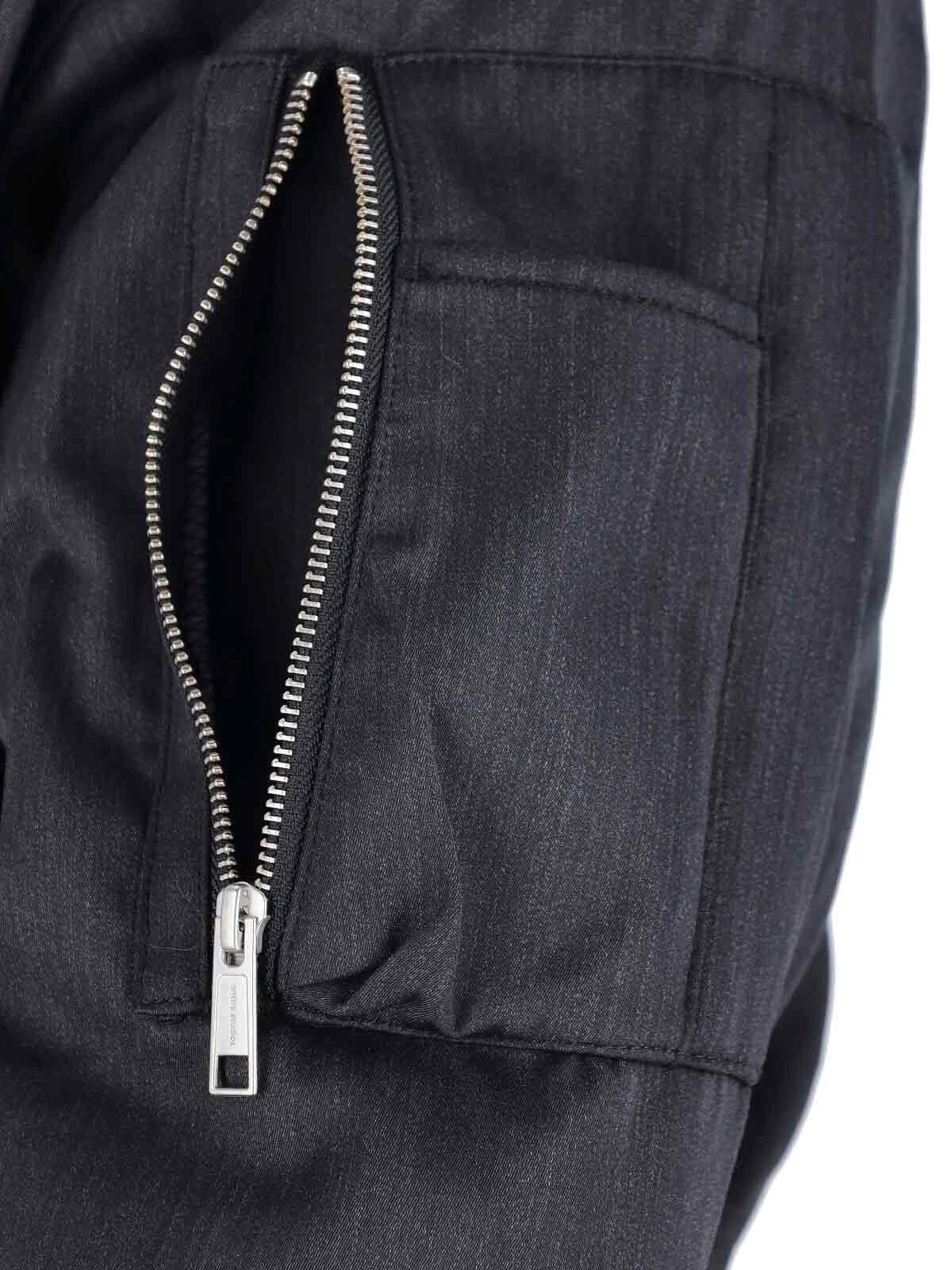 Bomber Jacket with Ribbed Collar