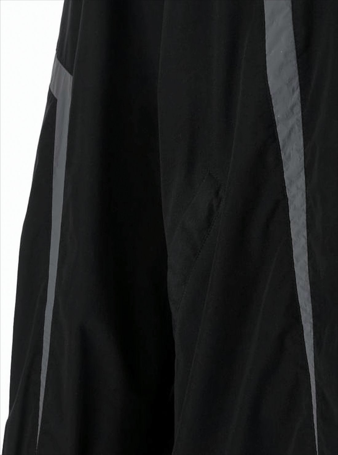 Hooded Black Jacket with Reflective Accents