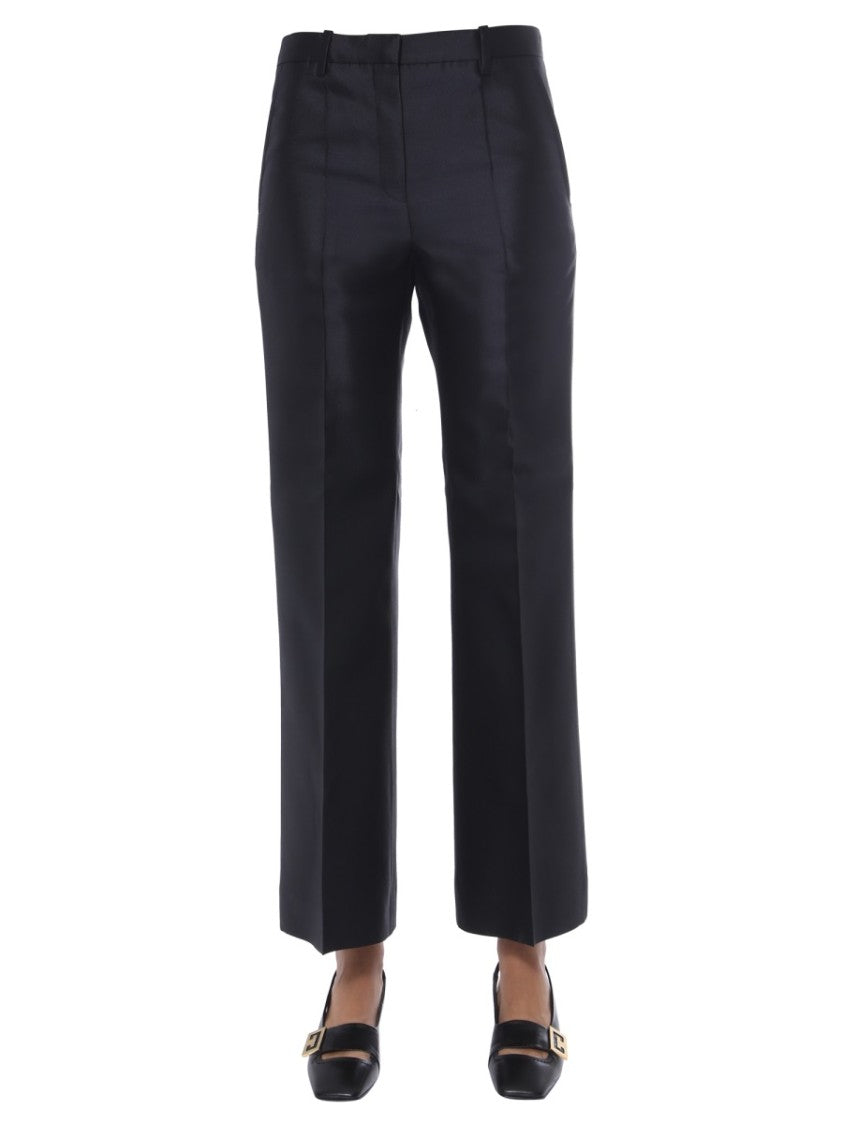 Tailored Wide-Leg Pants With Front Zipper