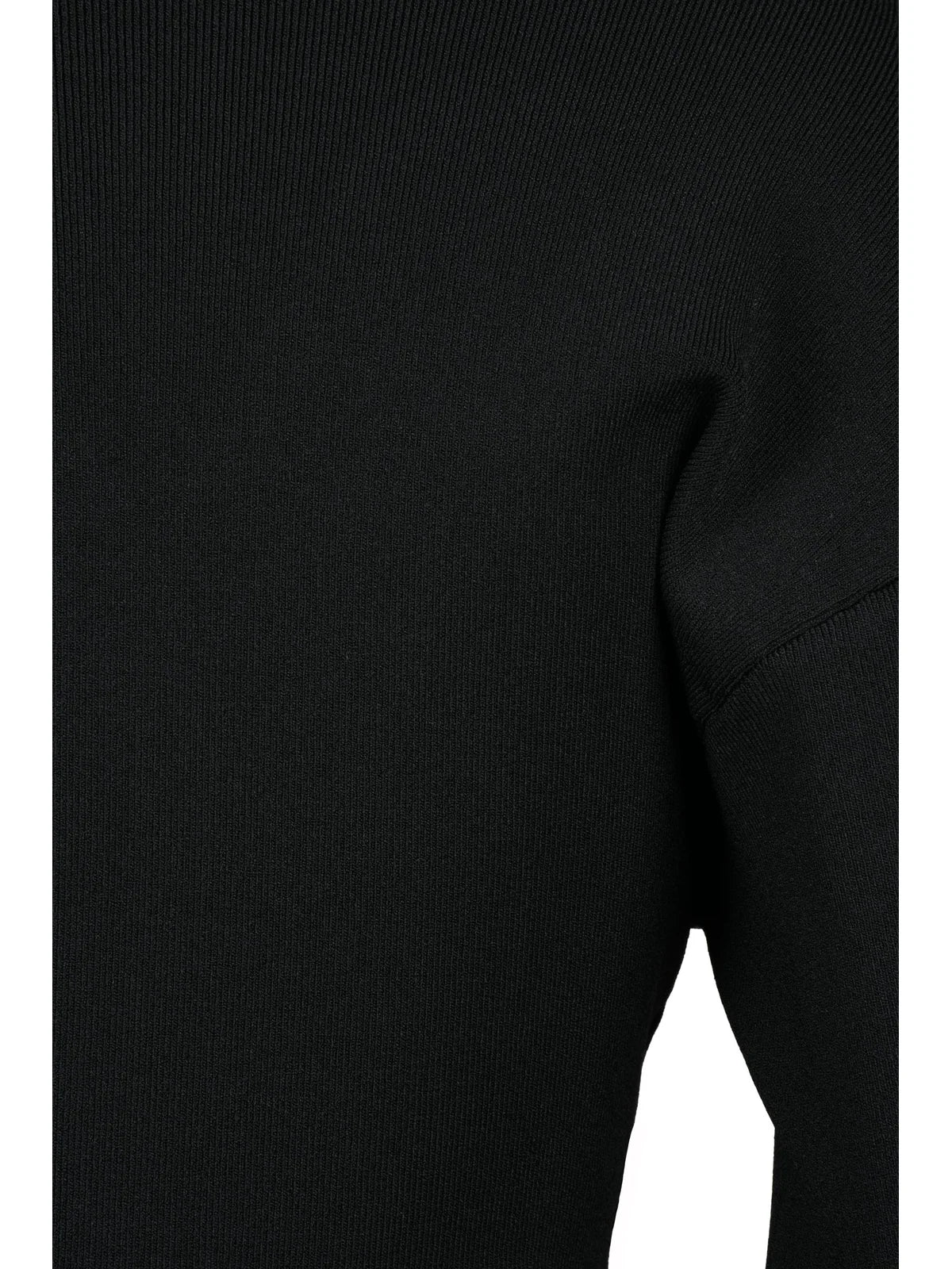 Fitted Knit Puff Sleeve - Black