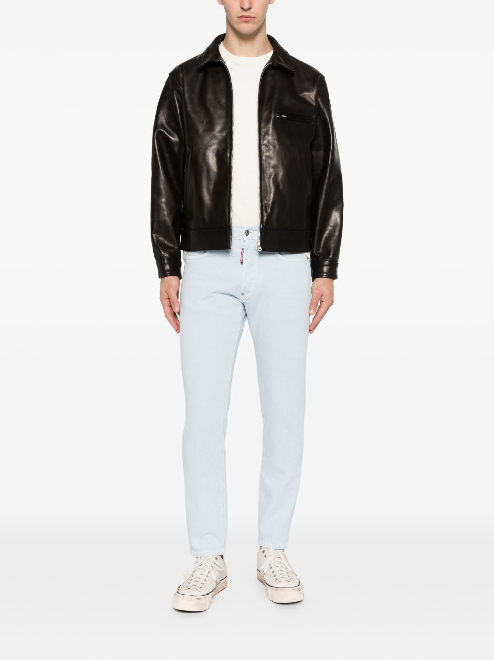 Classic Straight Leg Five Pocket Jeans