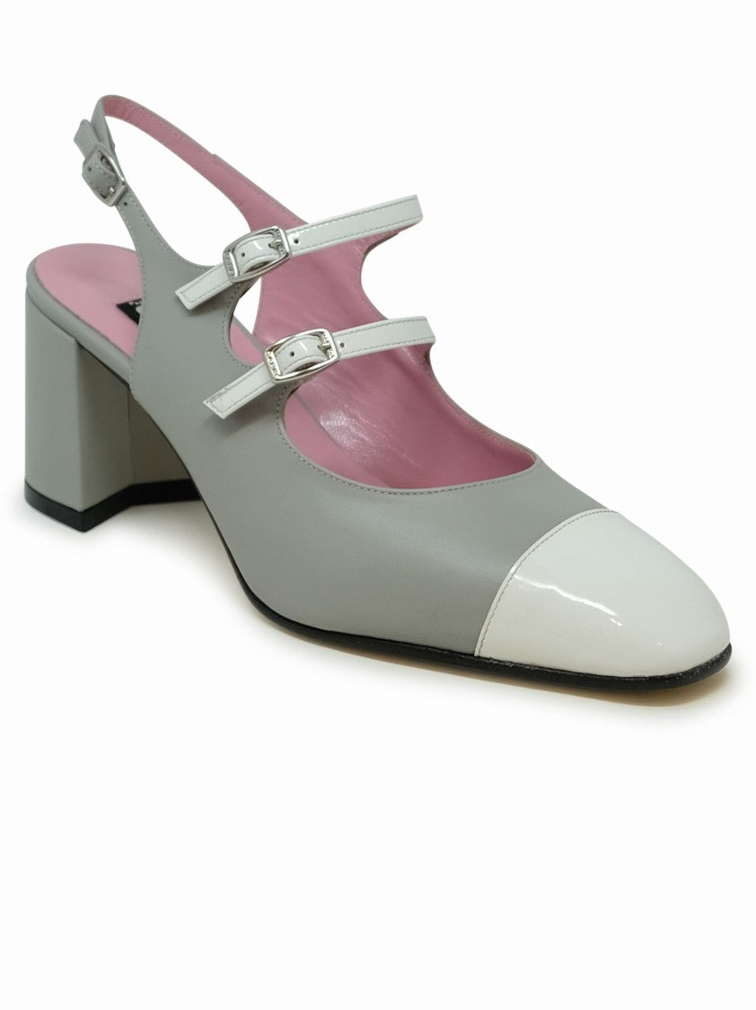 Papaya Leather Ballet Pumps