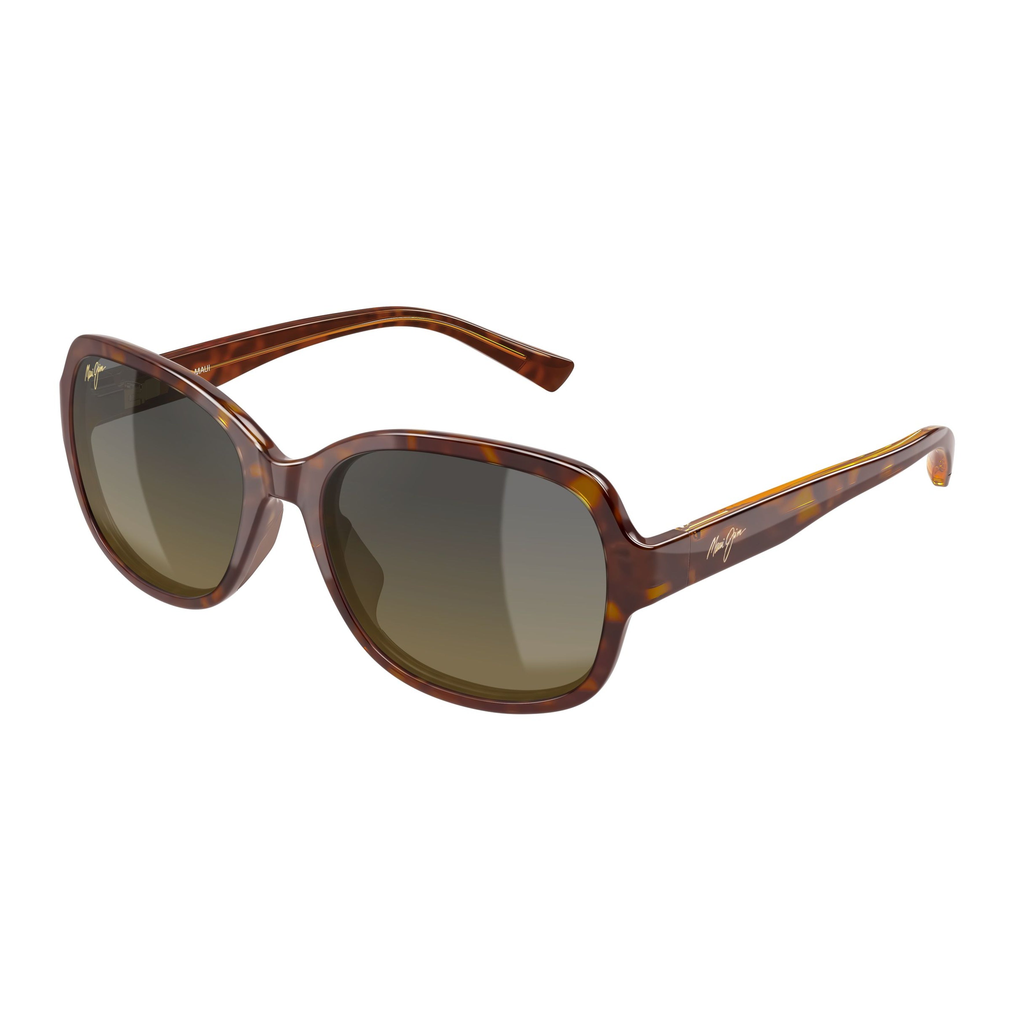 Hiluhilu Large Rounded Square Tortoiseshell Sunglasses with Gradient Lenses