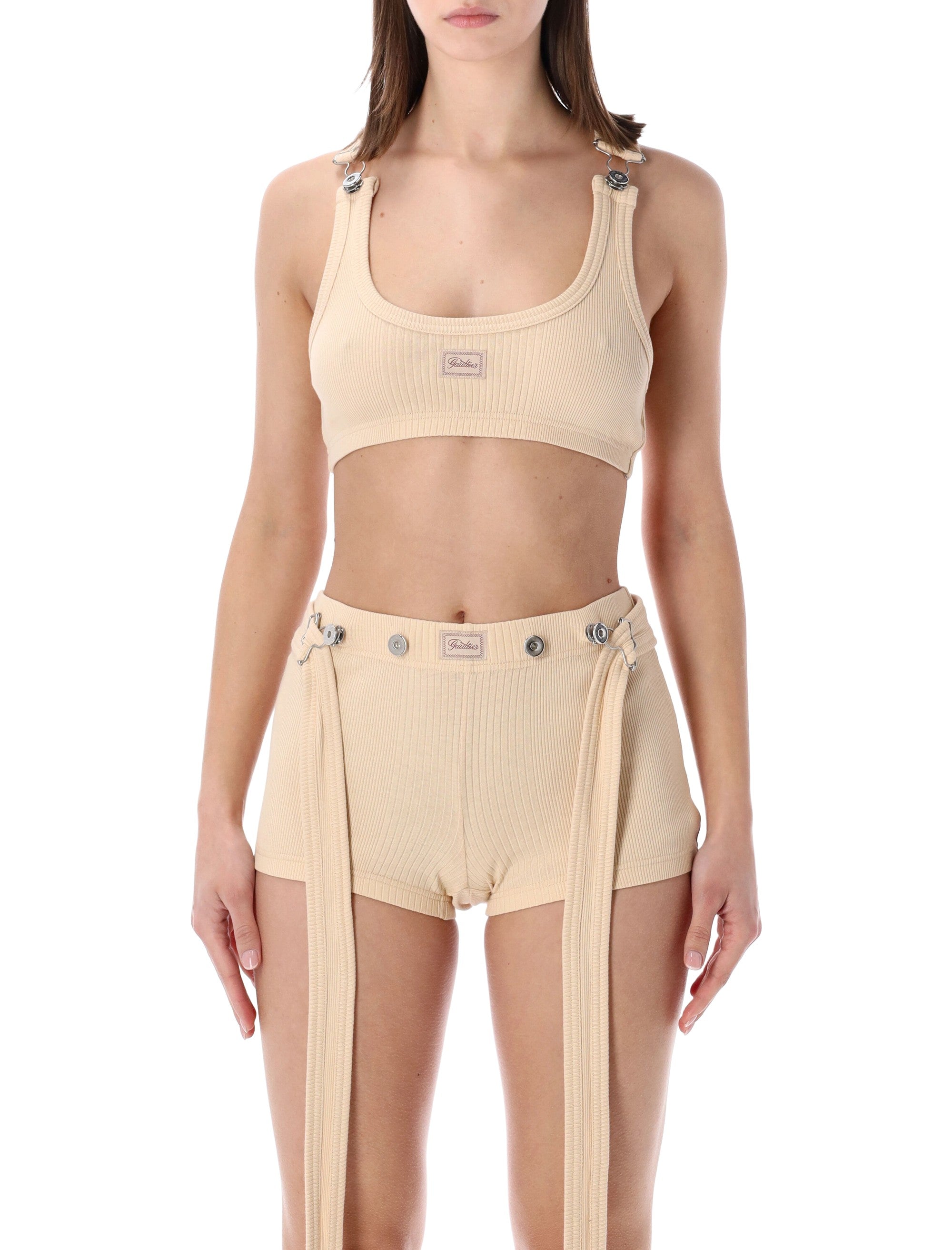 Ribbed Patch Bra