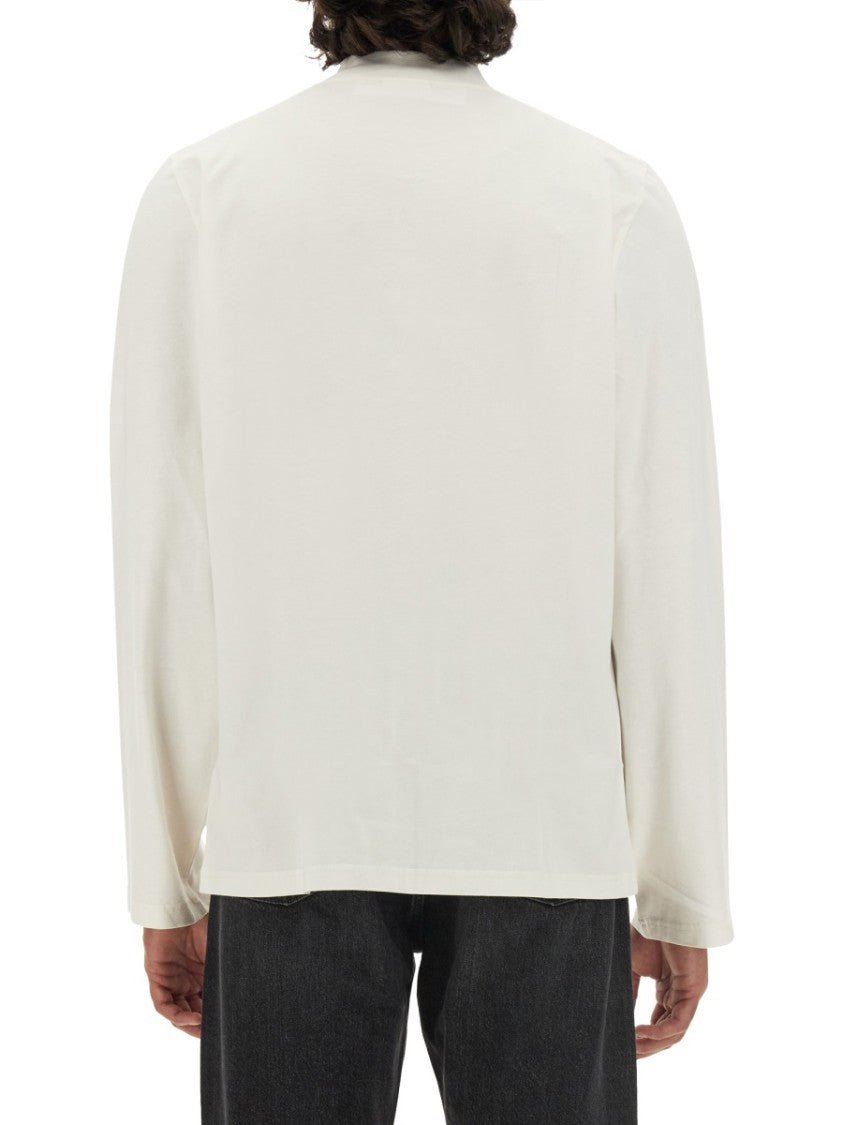 White T-Shirt With Subtle Logo Detail