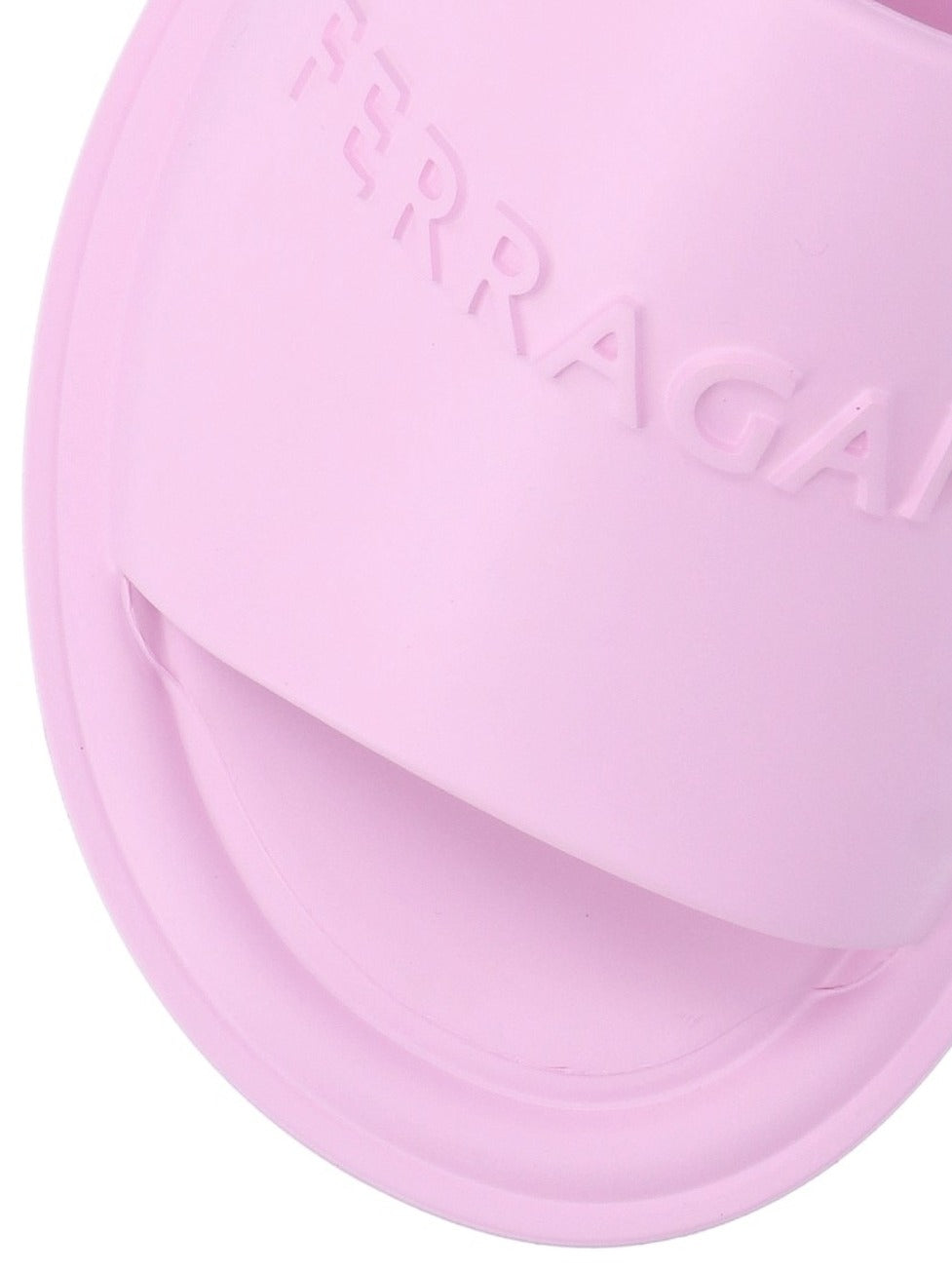 Pink Rubber Logo Sandals