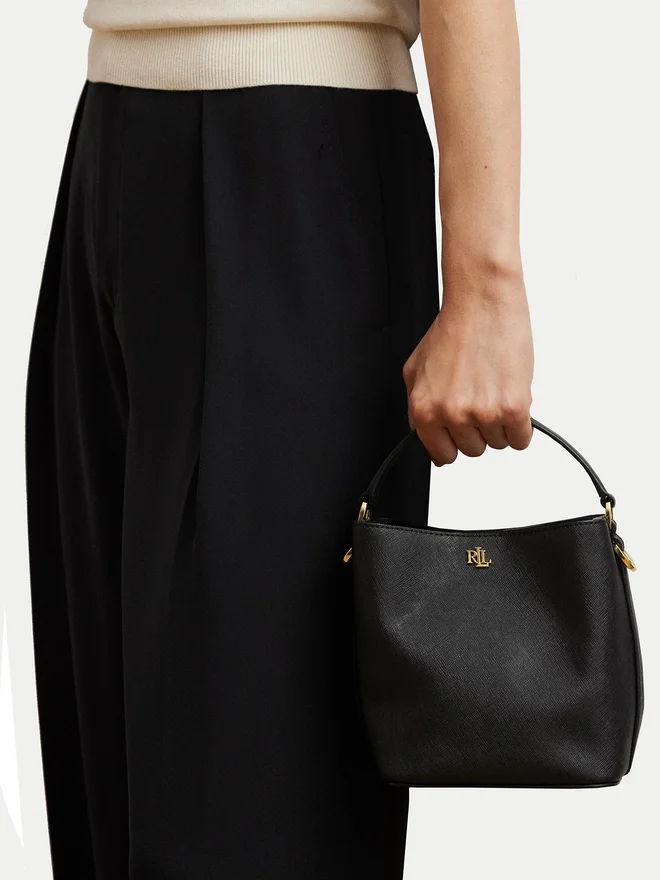 Compact Black Bucket Bag