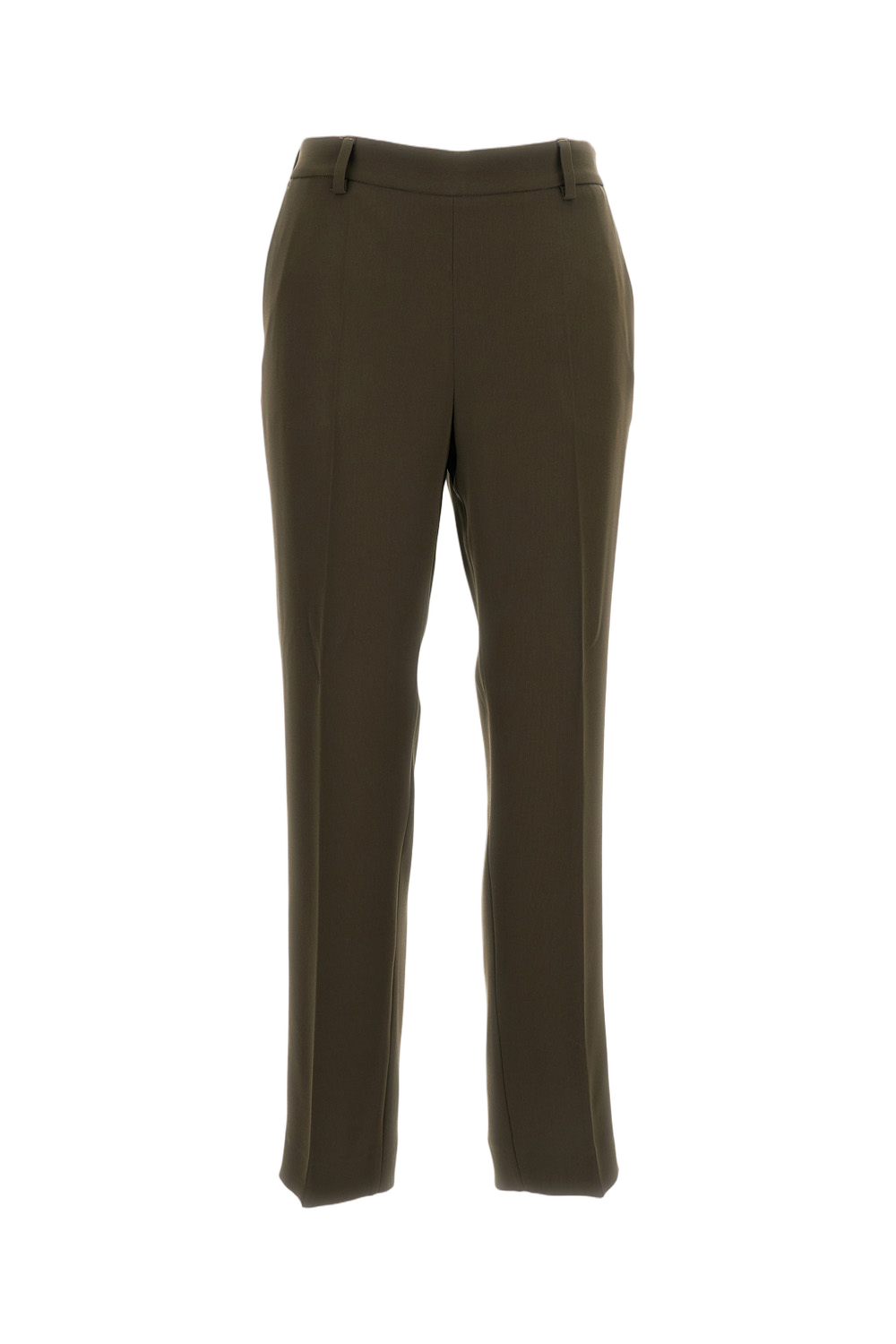 Green Straight-Leg Trousers