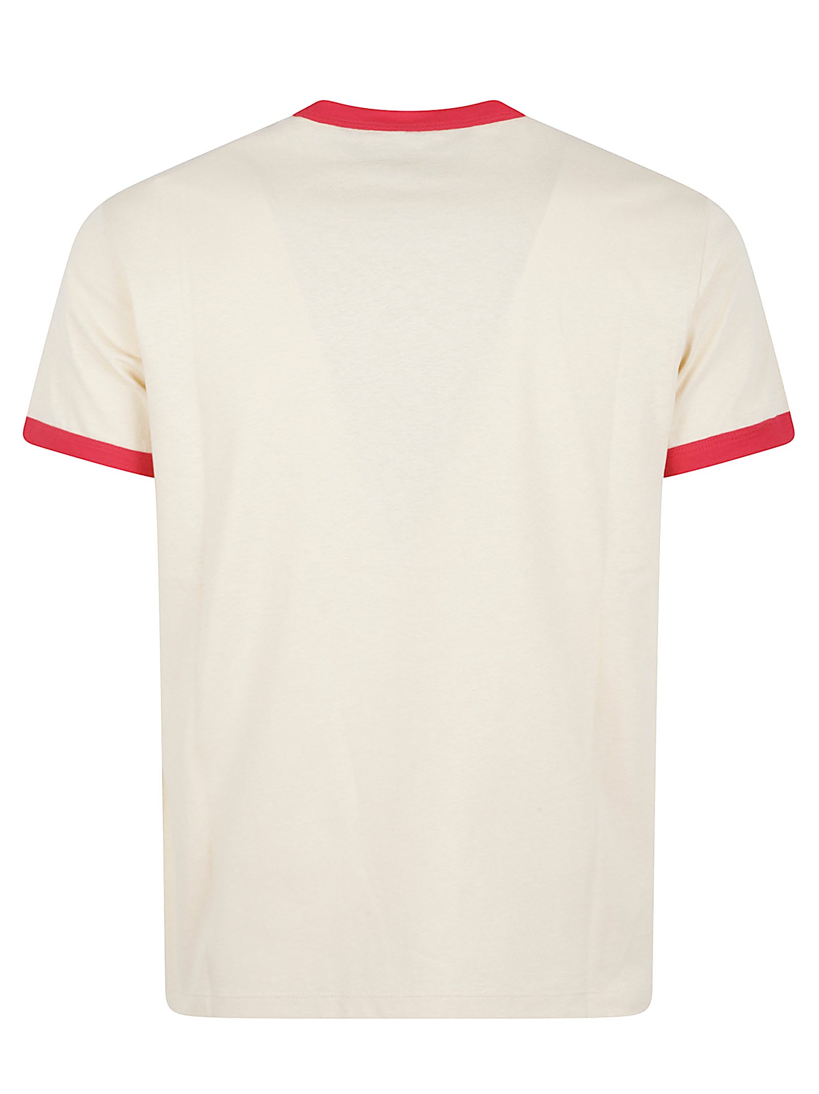 Cream Cotton T-Shirt with Playful Graphic Print