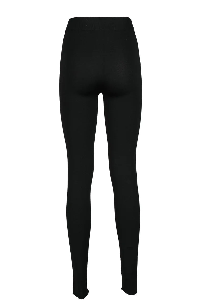 Viscose Polyester Leggings - Black