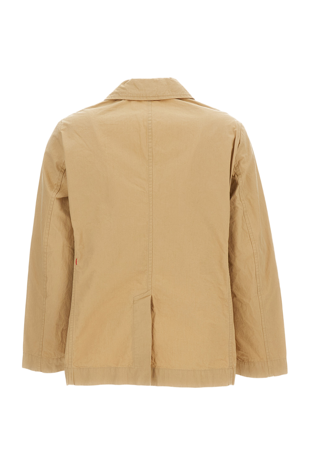 Beige Single-Breasted Cotton Jacket