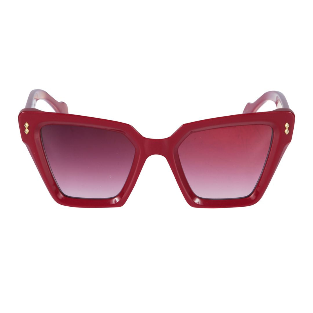 Vanessa Glamour Oversized Geometric Frame Sunglasses with Gradient Tint