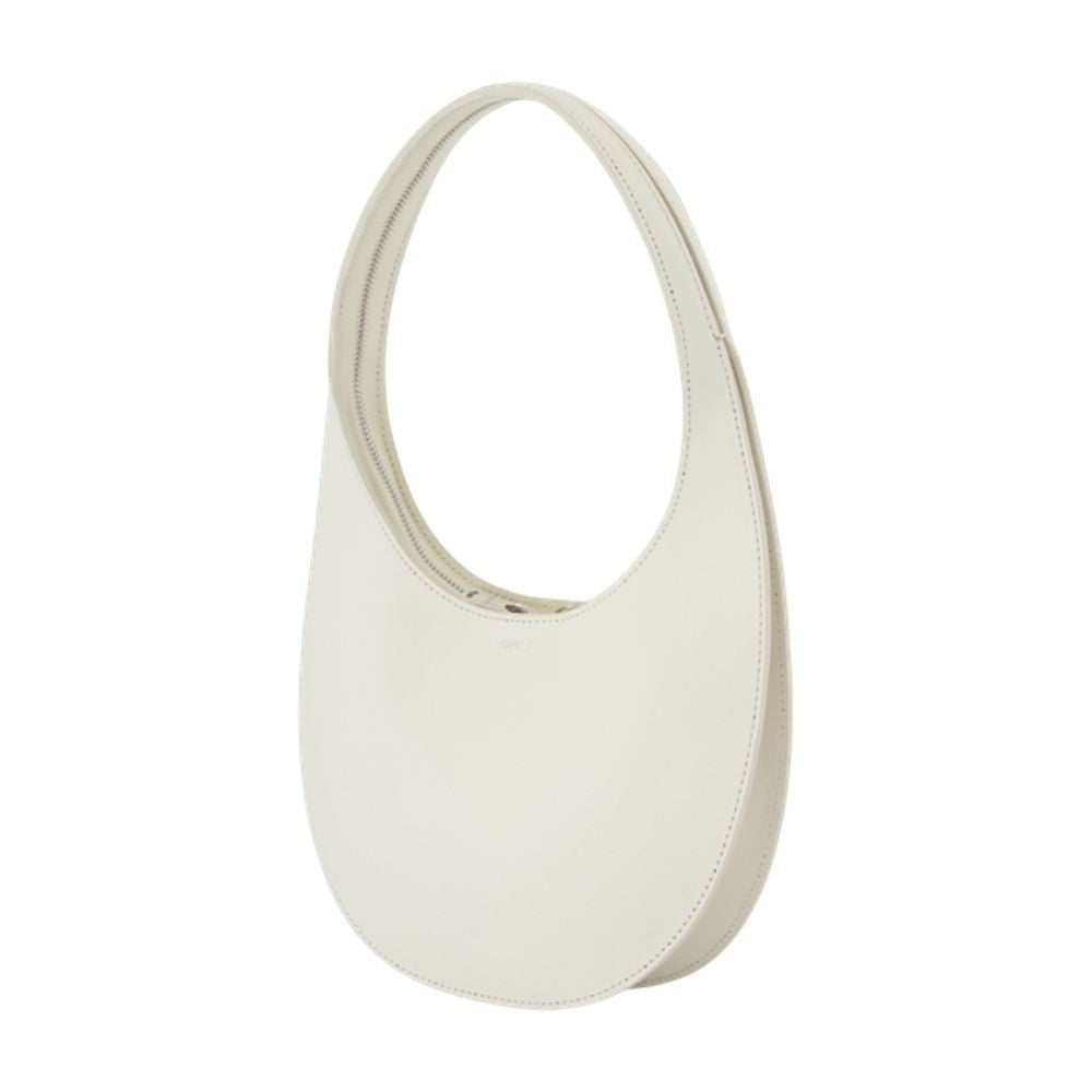 Double Gusset Swipe Bag - Leather - White