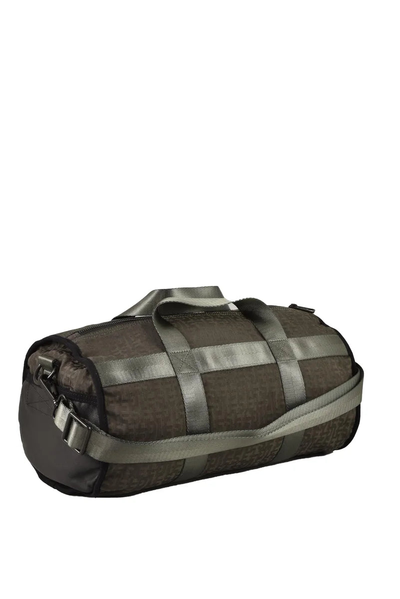 Textured Grey Cylindrical Bag