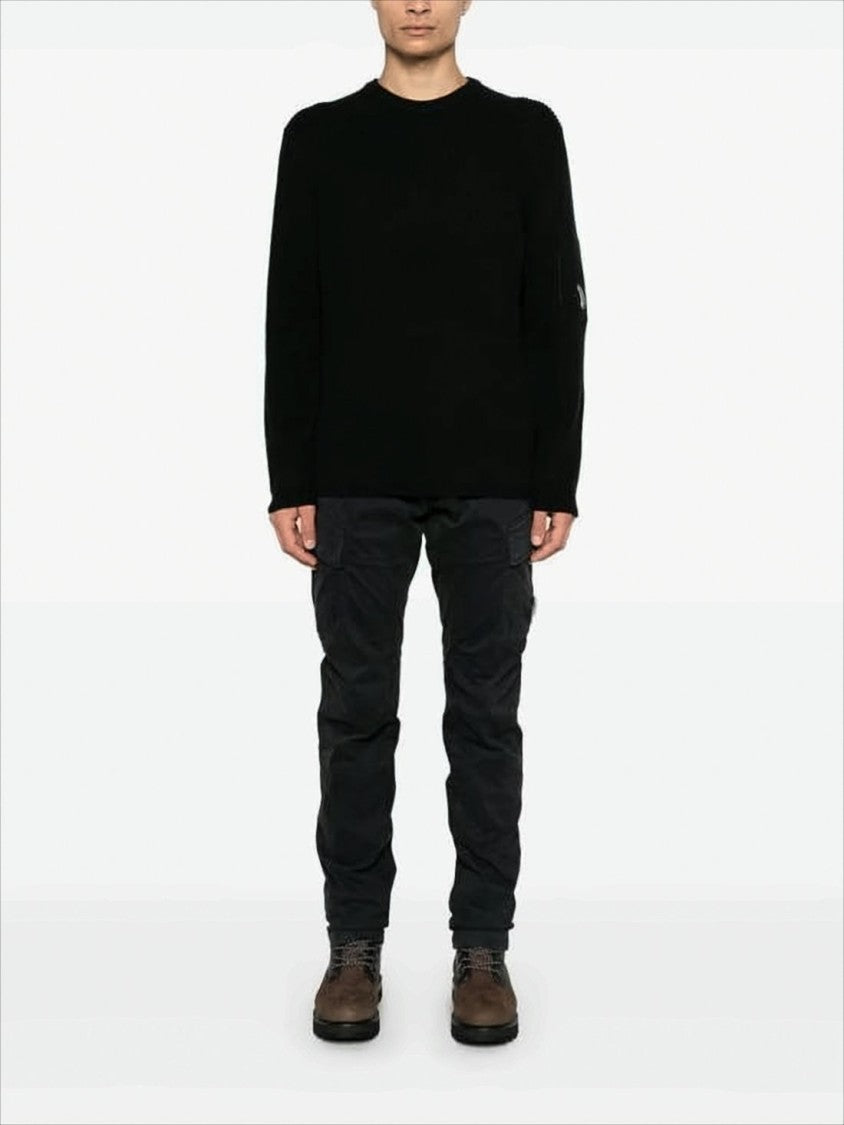 Straight Fit Pants With Cargo-Style Pockets And Matte Finish