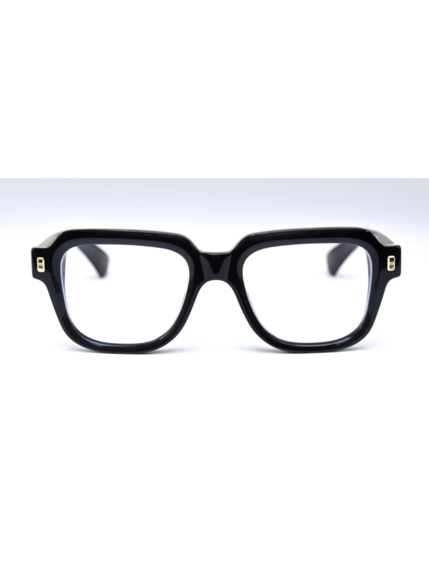 Rectangular Acetate Optical Frames with Gold Accents
