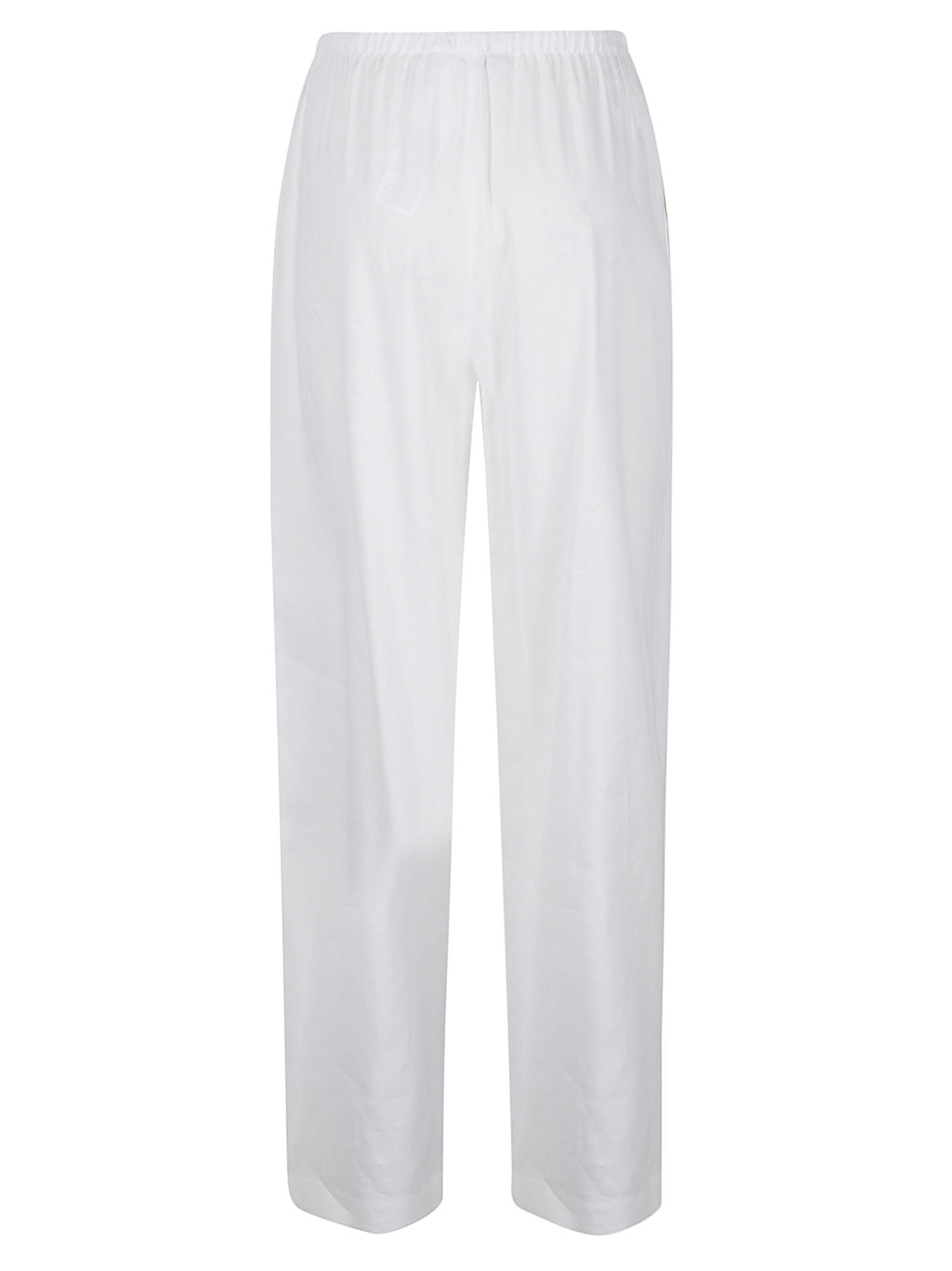 Loose-Fitting Straight-Leg Pants with Elastic Waistband