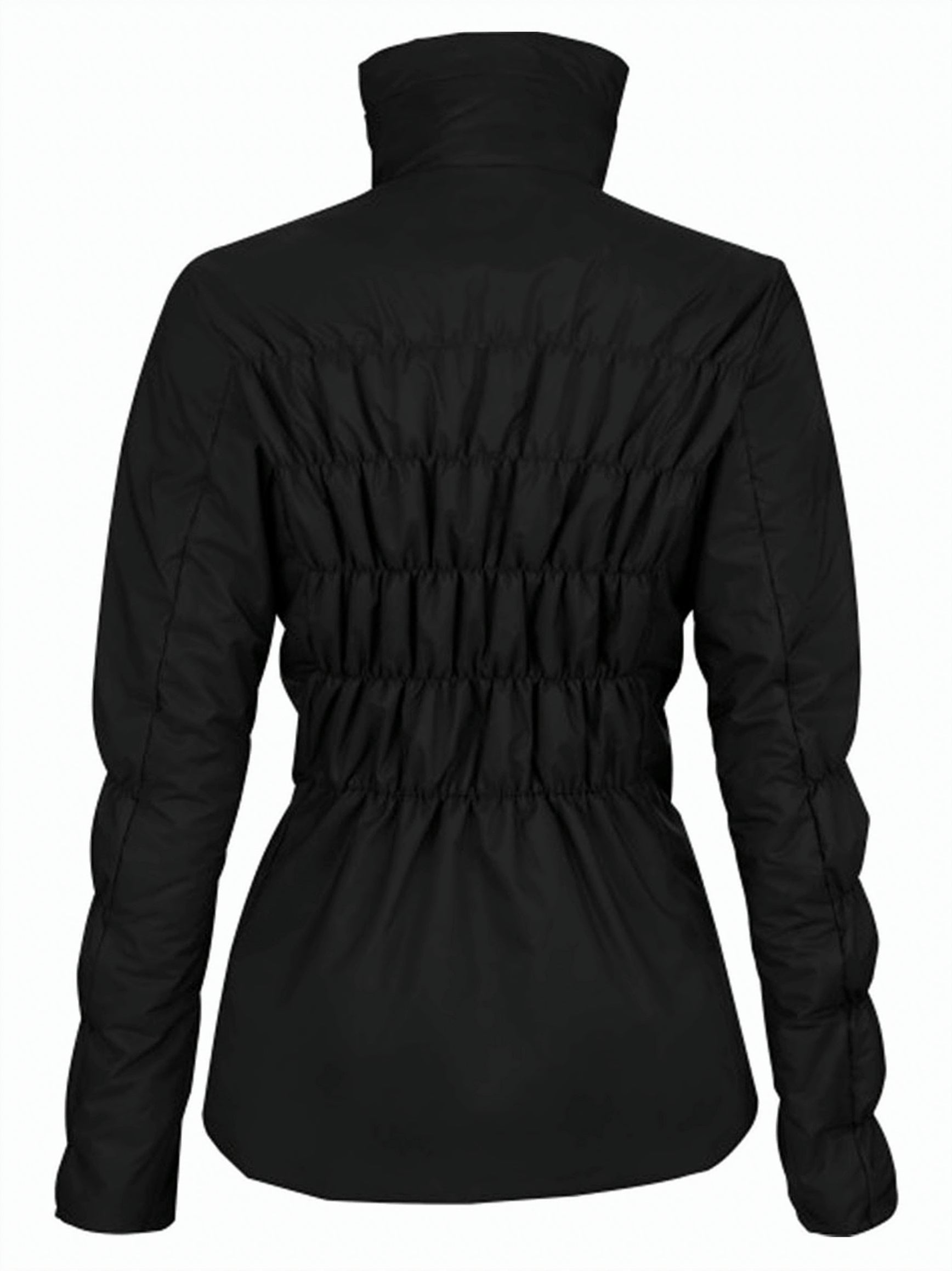 Black Samuela Textured High-Collar Polyamide Jacket