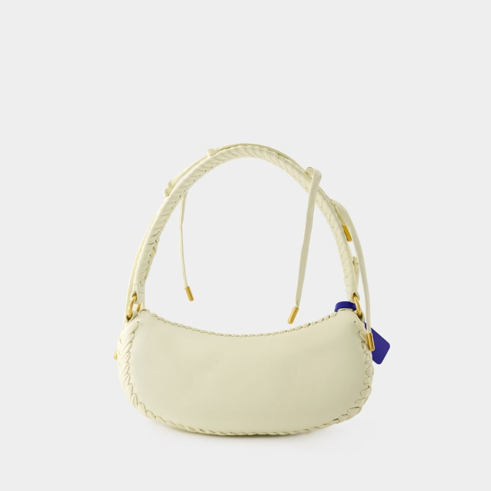 Edge Weaving Shoulder Bag - Leather - Beige