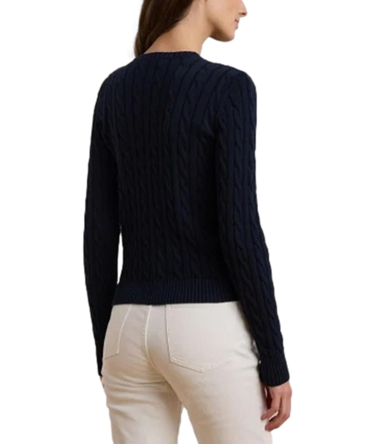 Navy Blue Ralhan Cotton Cardigan Sweater