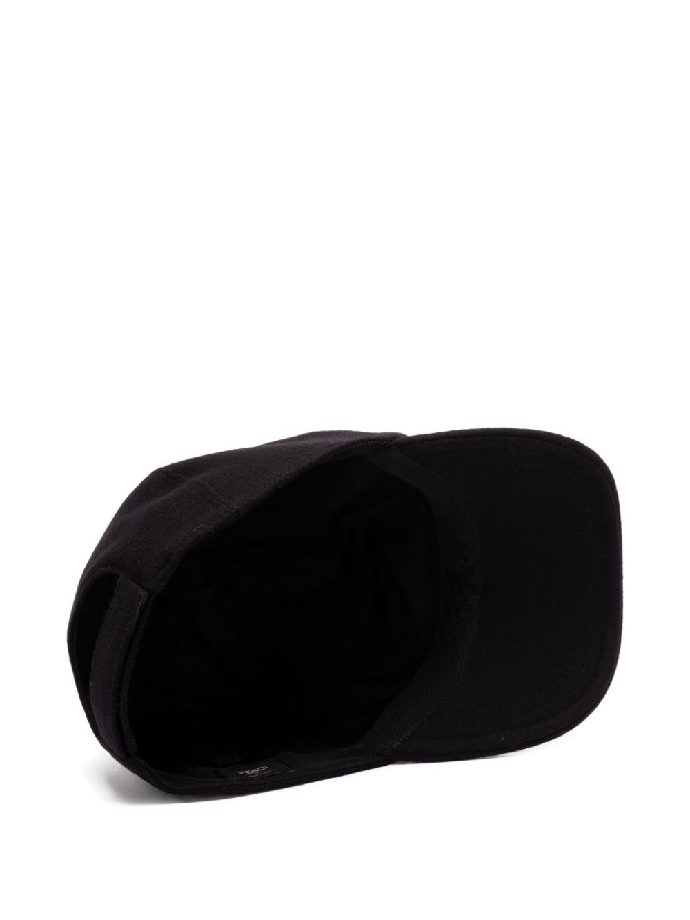 Structured Black Cap With Embossed Logo