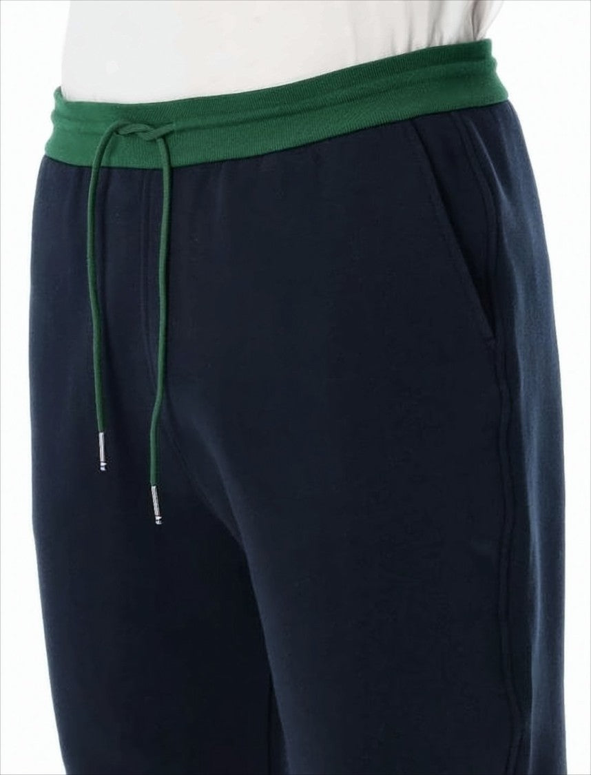 Relaxed Fit Jogger Pants with Drawstring Waistband and Contrasting Cuffs