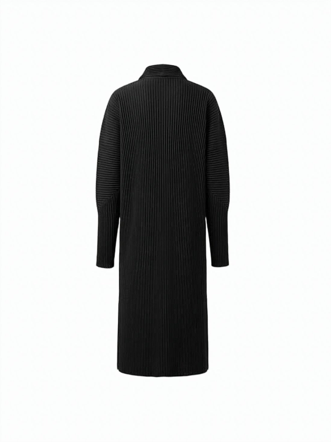 Pleated Long-Sleeve Shirt With Button-Down Front