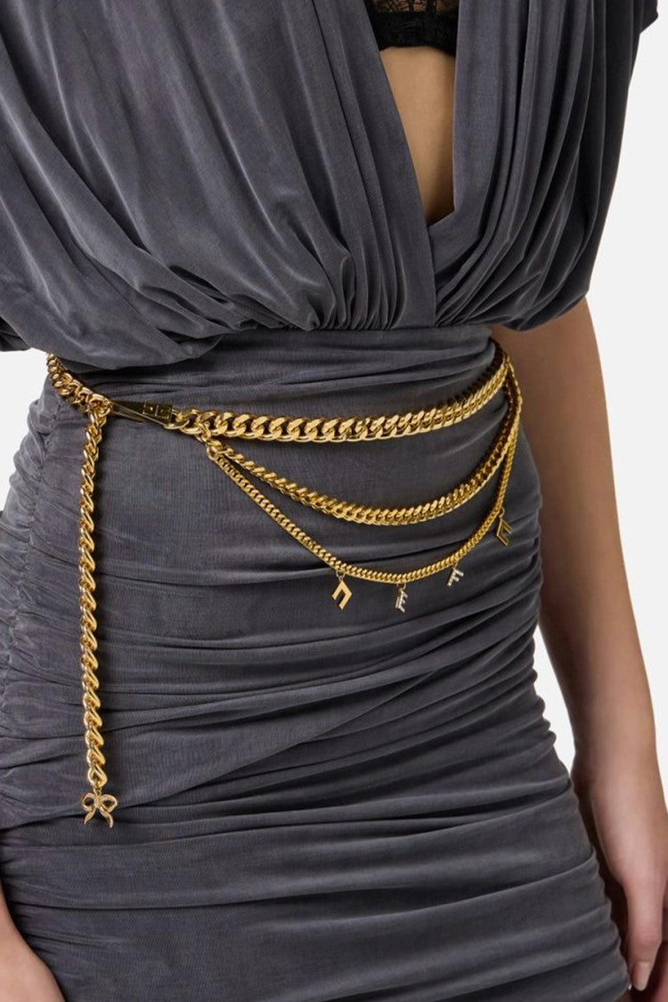 Mini Dress With Deep V-Neckline