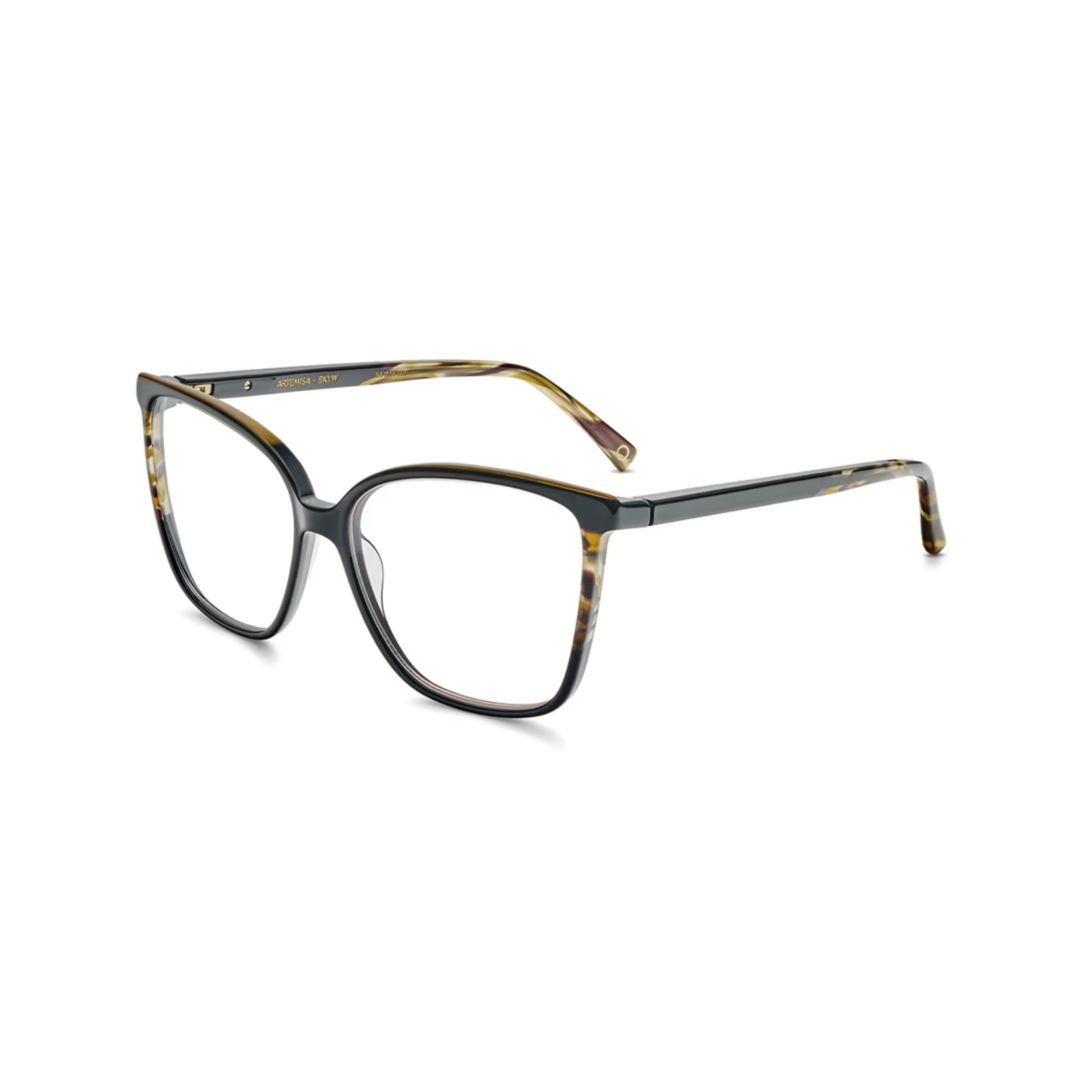 Artemisa Oversized Square Cat-Eye Eyeglasses with Tortoiseshell Temples