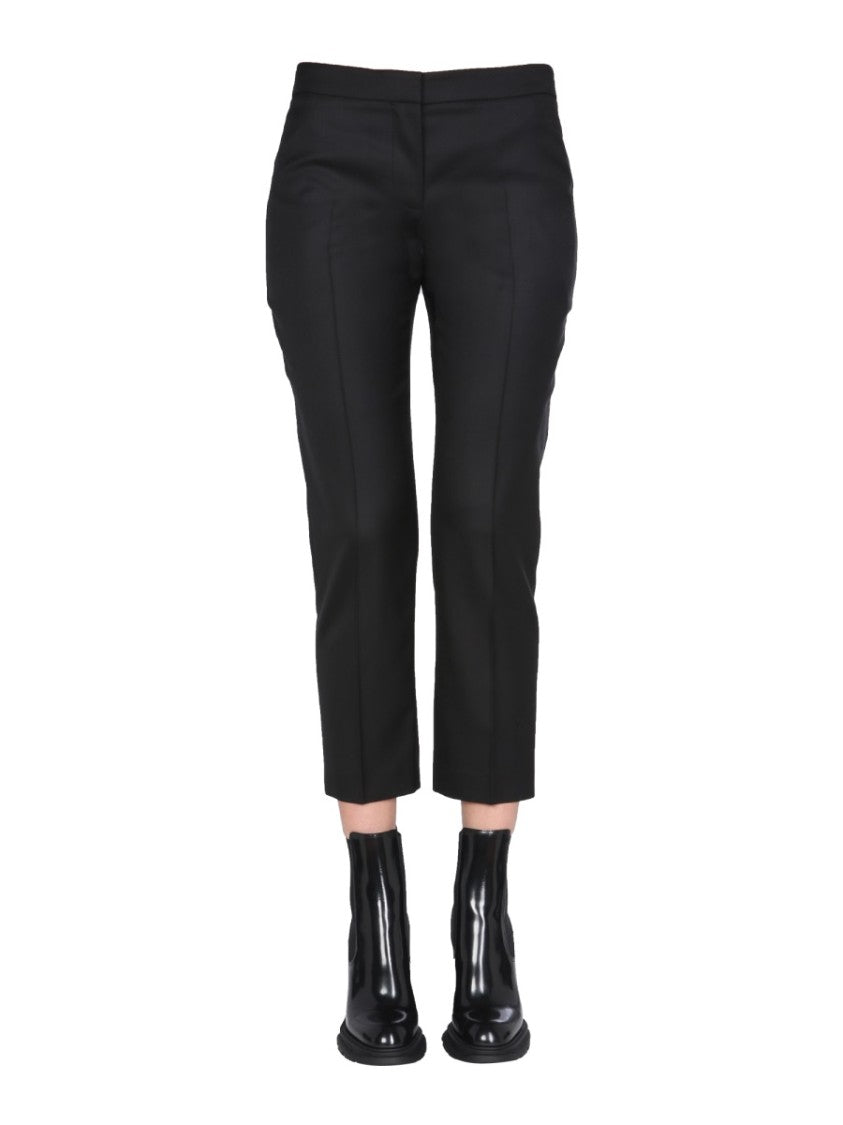 Tailored Cropped Trousers With Hidden Closure
