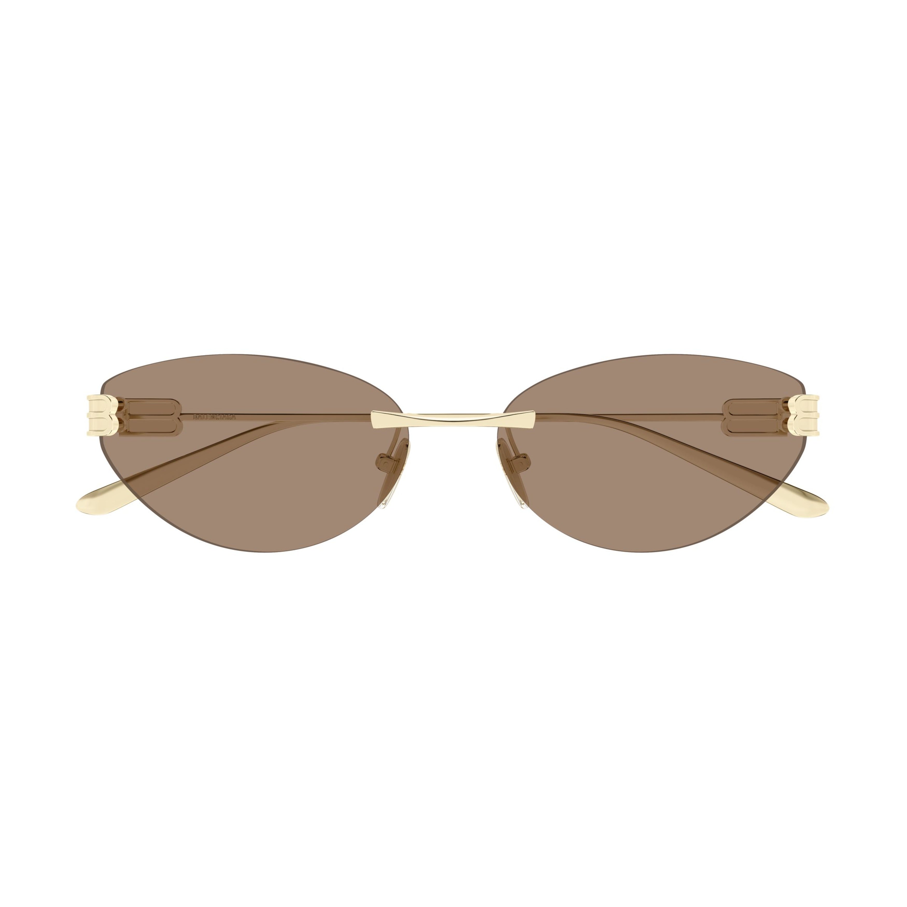 Rimless Cat-Eye Sunglasses With Delicate Gold Accents