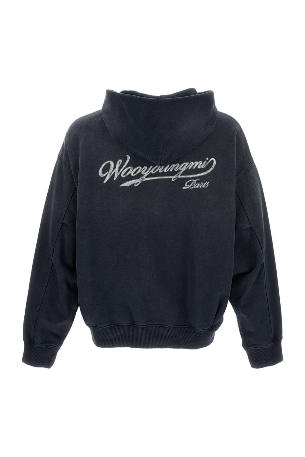 Blue Cotton Full-Zip Hoodie